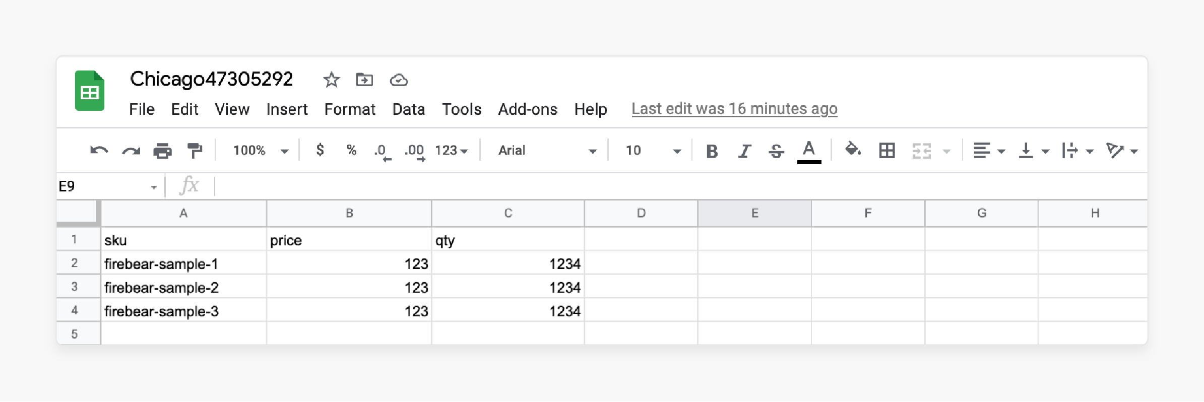 uploading data to Google Sheets for mass product editing in Magento 2