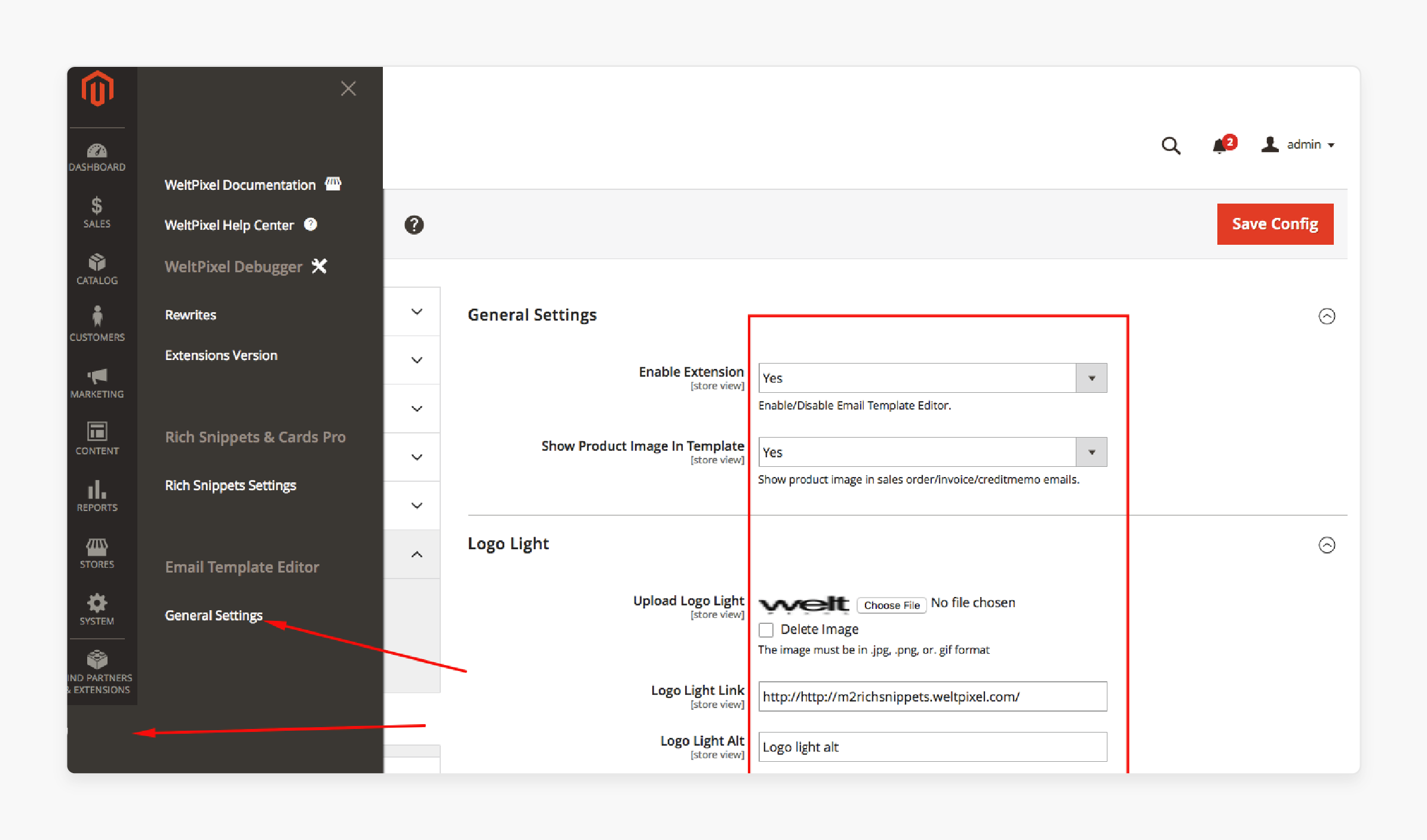 Customizing general email settings