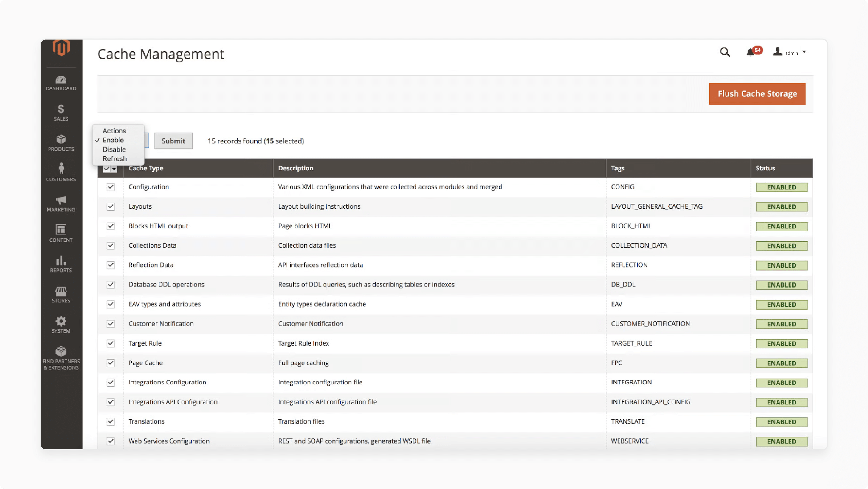 Full-page cache enabled