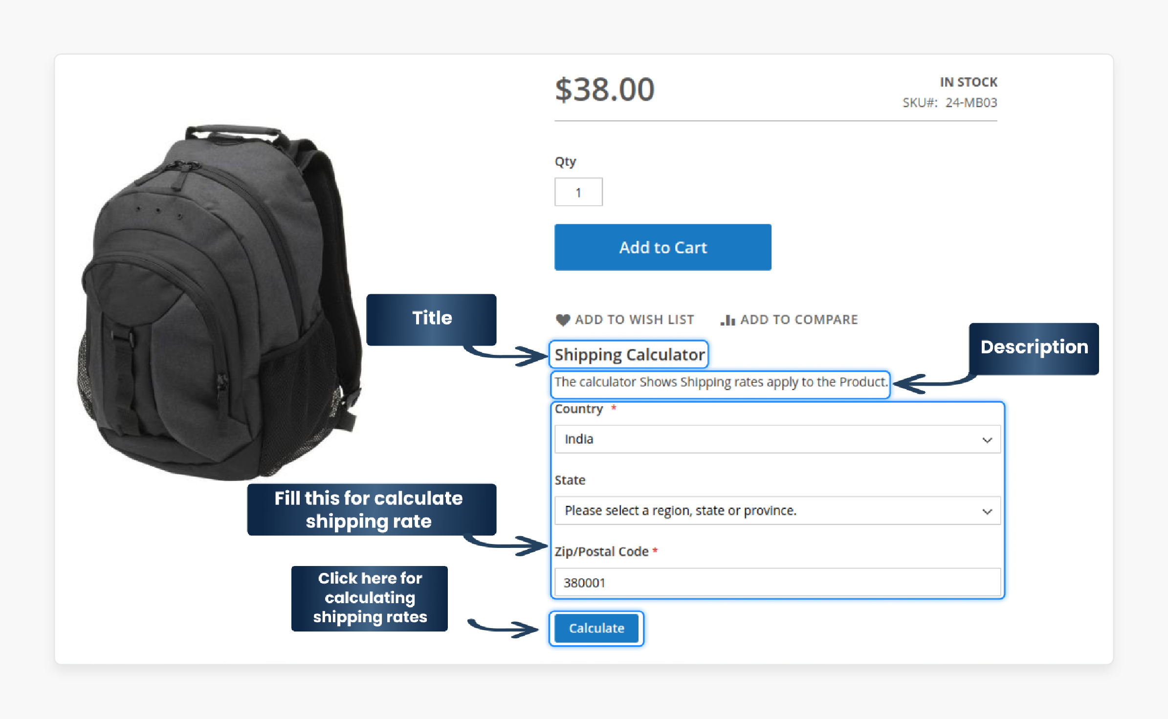 Display of Shipping Options and Costs