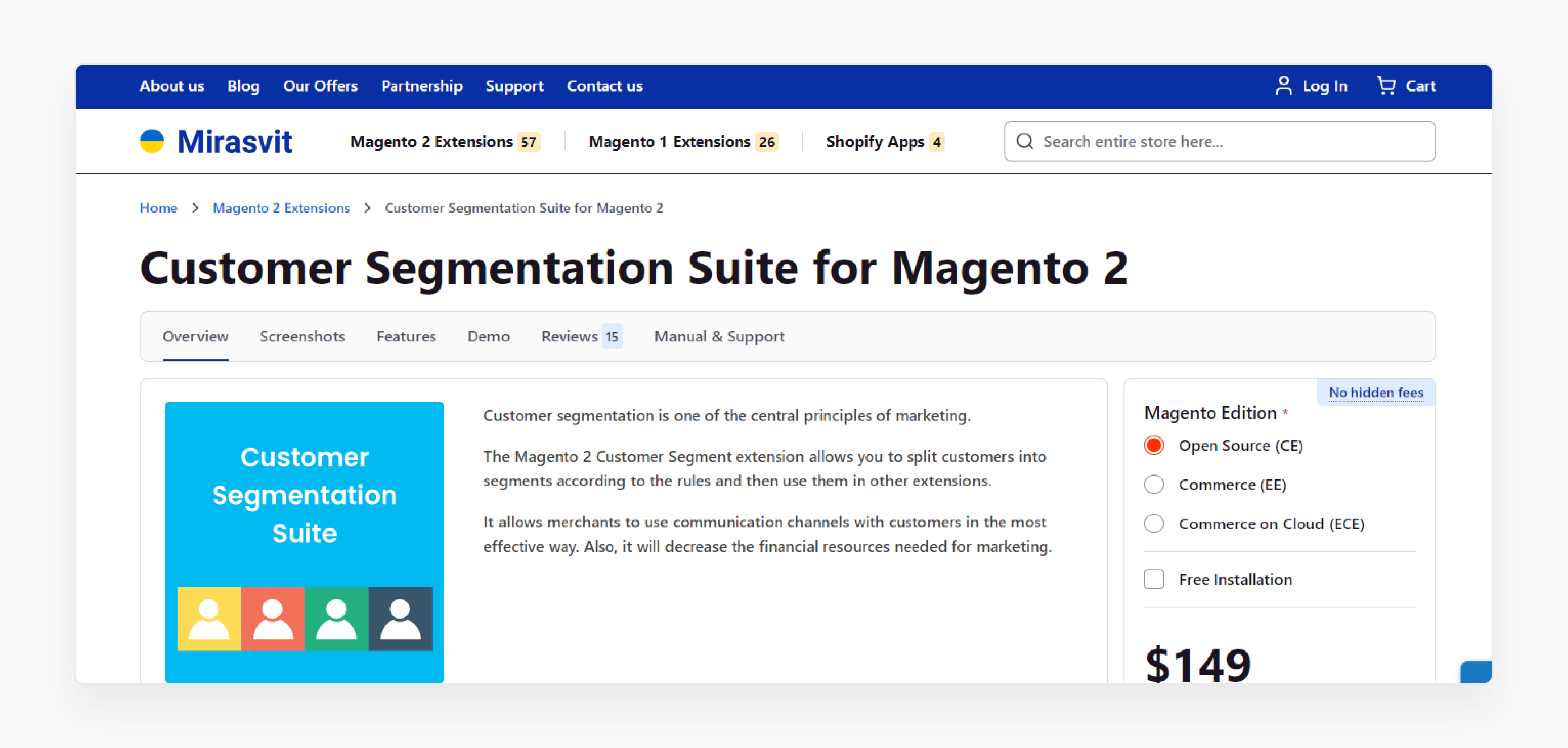 Mirasvit Customer Segmentation Suite