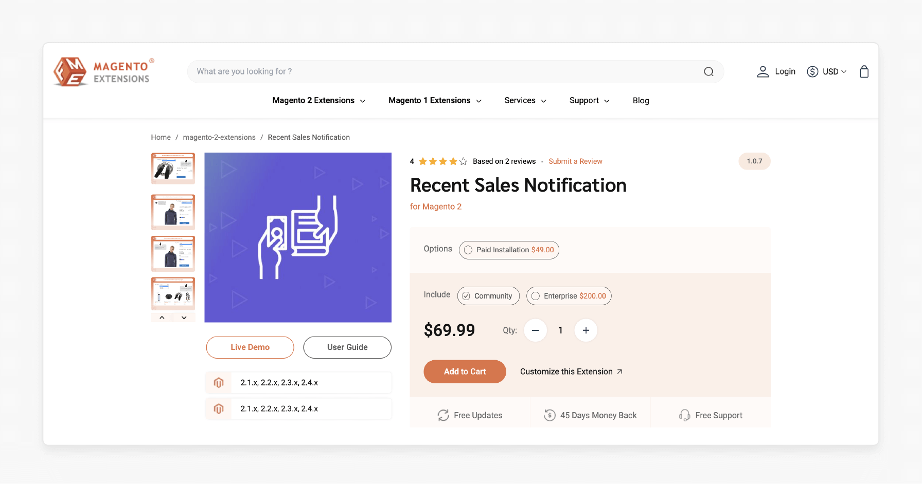 Recent Sales Notification for Magento 2 - FME Extensions