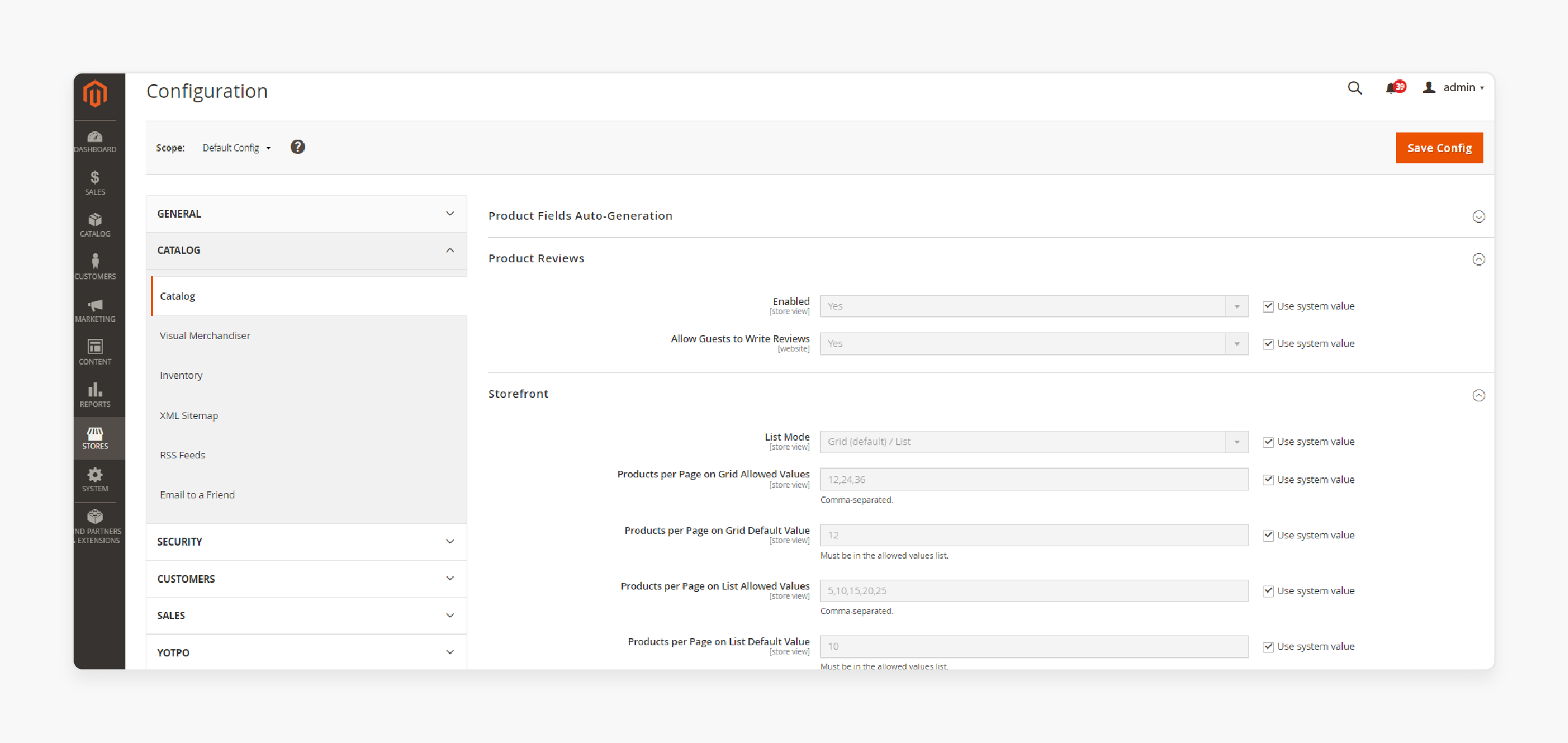 Magento 2 layered navigation settings to display filterable attributes