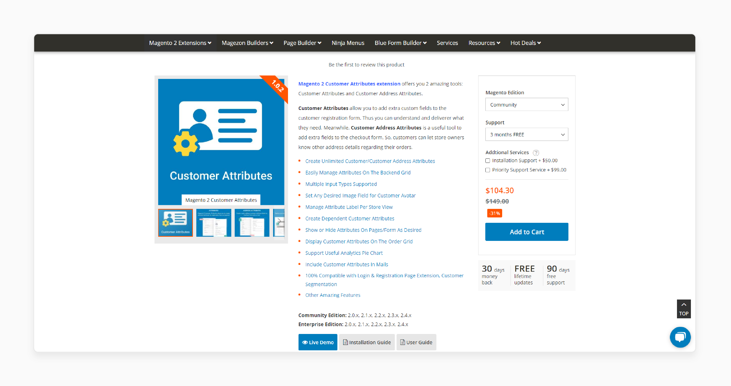 Magento 2 Customer Attributes Extension by Magezon with customizable customer fields