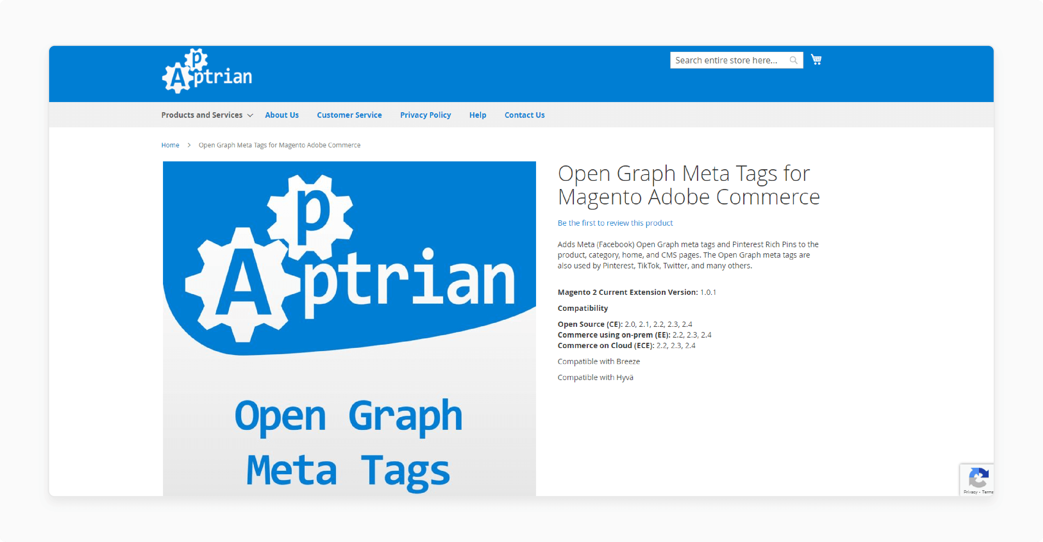 Magento 2 Facebook OG Tags Extension by Apptrian for integrating social media tags