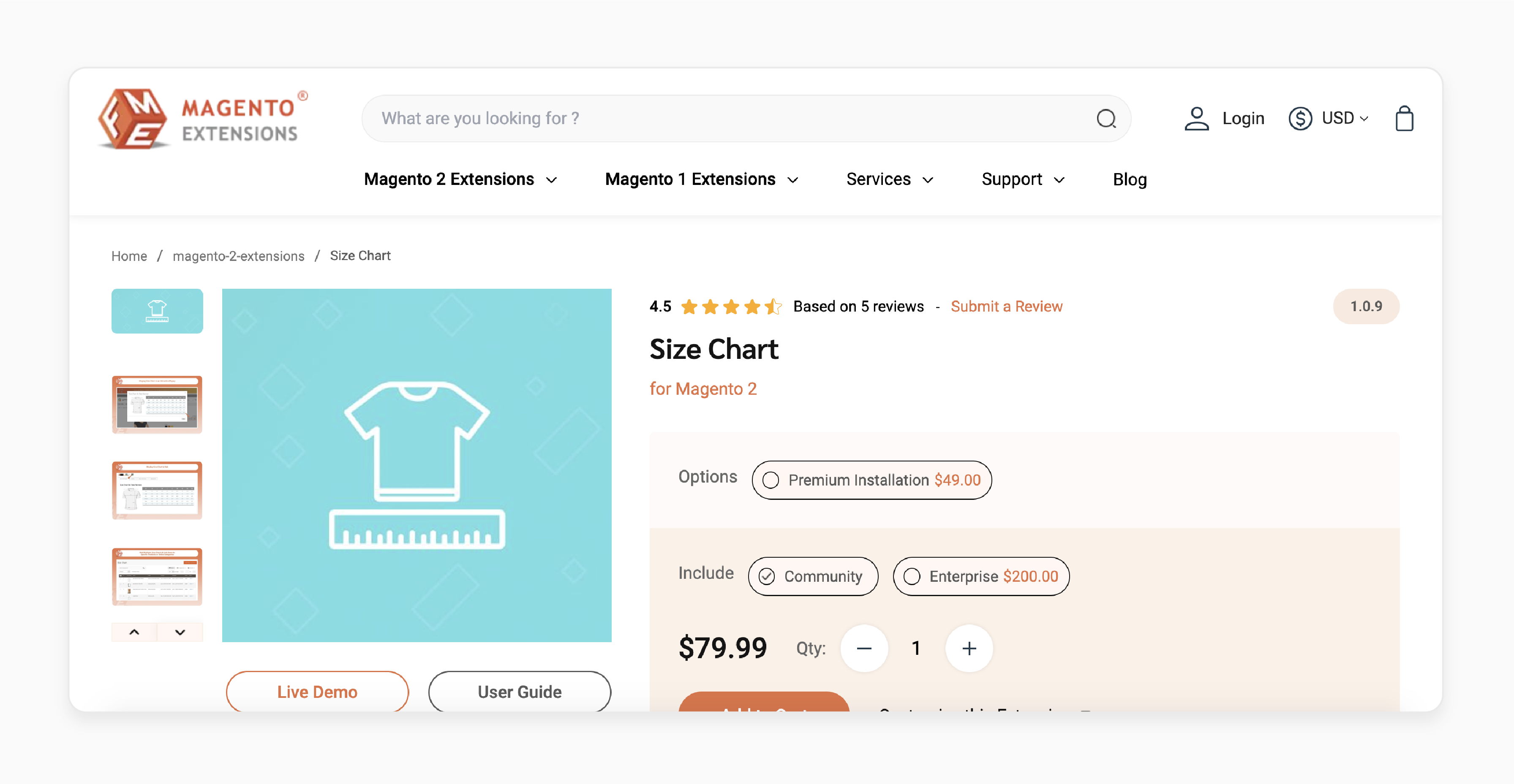 Responsive Size Chart by FME Extensions