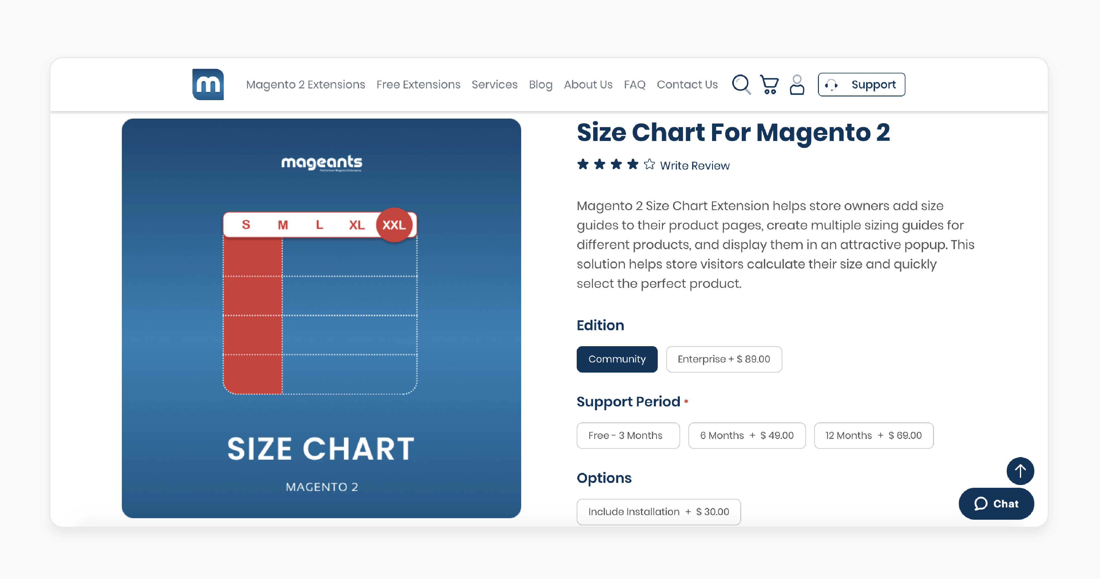 Advanced Size Chart by Mageants