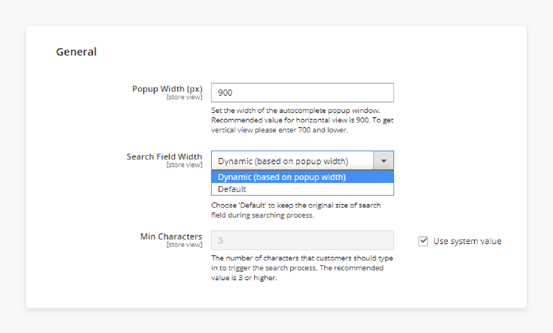 configure advanced search settings in Magento 2 to resolve search issues