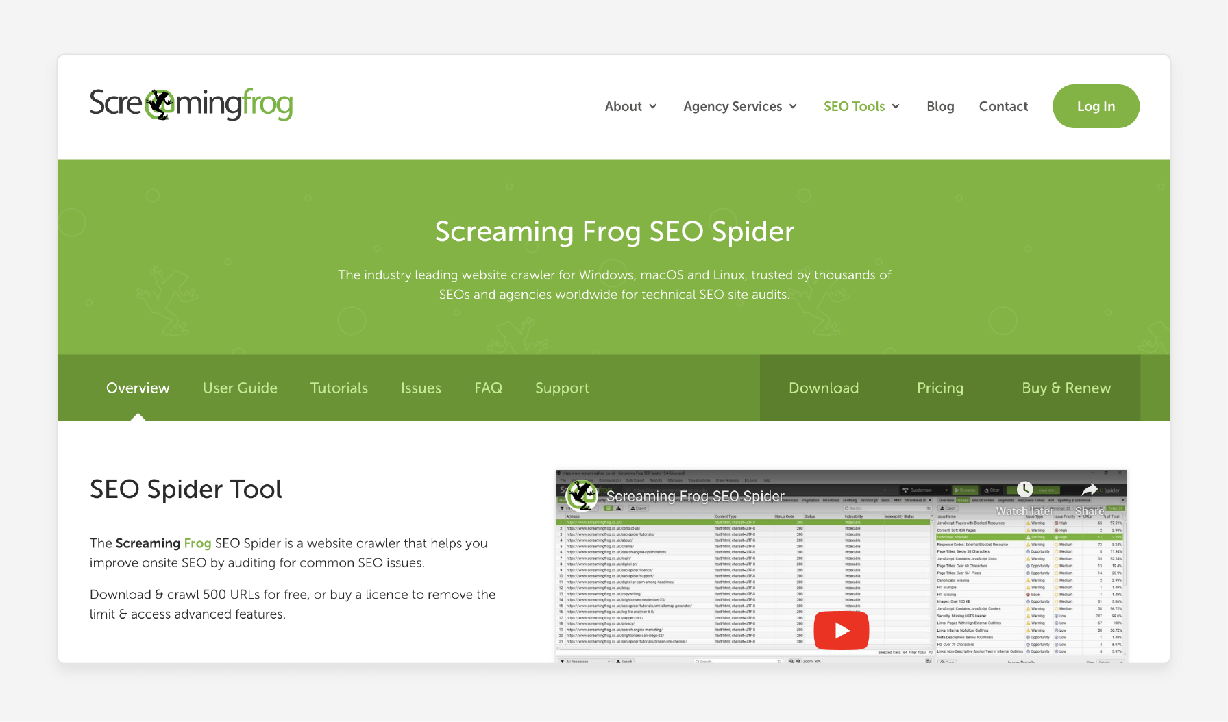 Screaming Frog for site audits