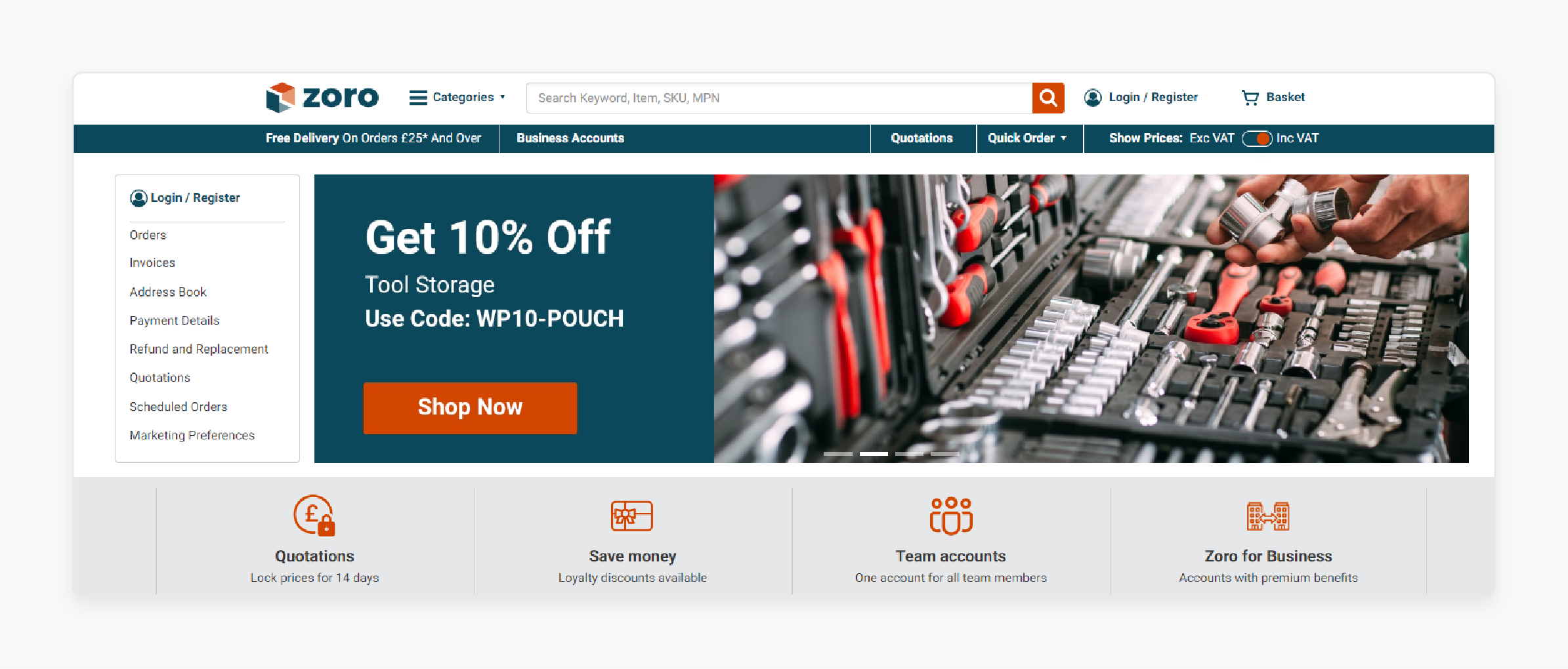 Zoro Tools uses Epicor Magento for automated operations