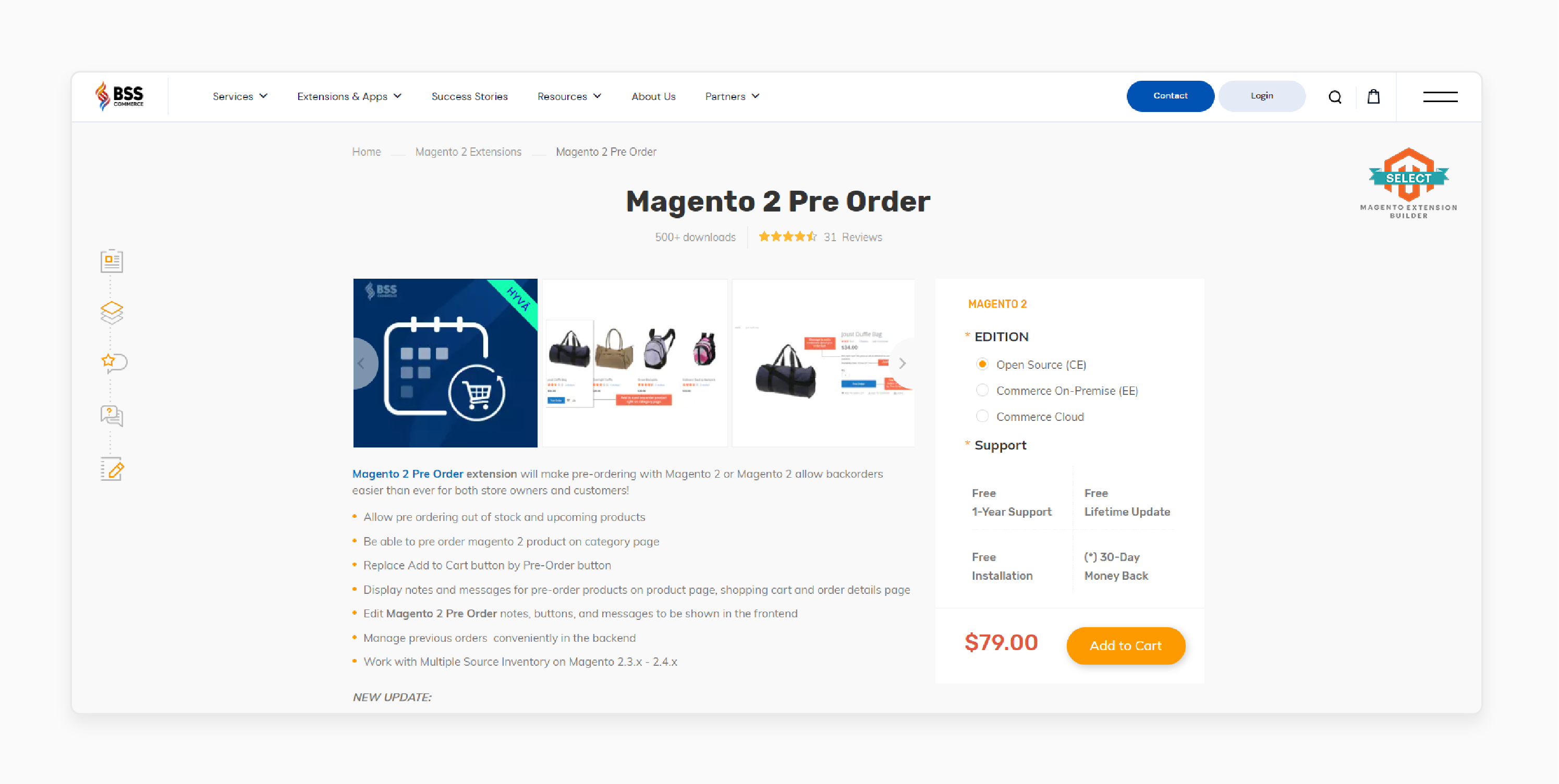 Magento 2 pre-Order extension by BSS Commerce enables pre-ordering of out-of-stock products