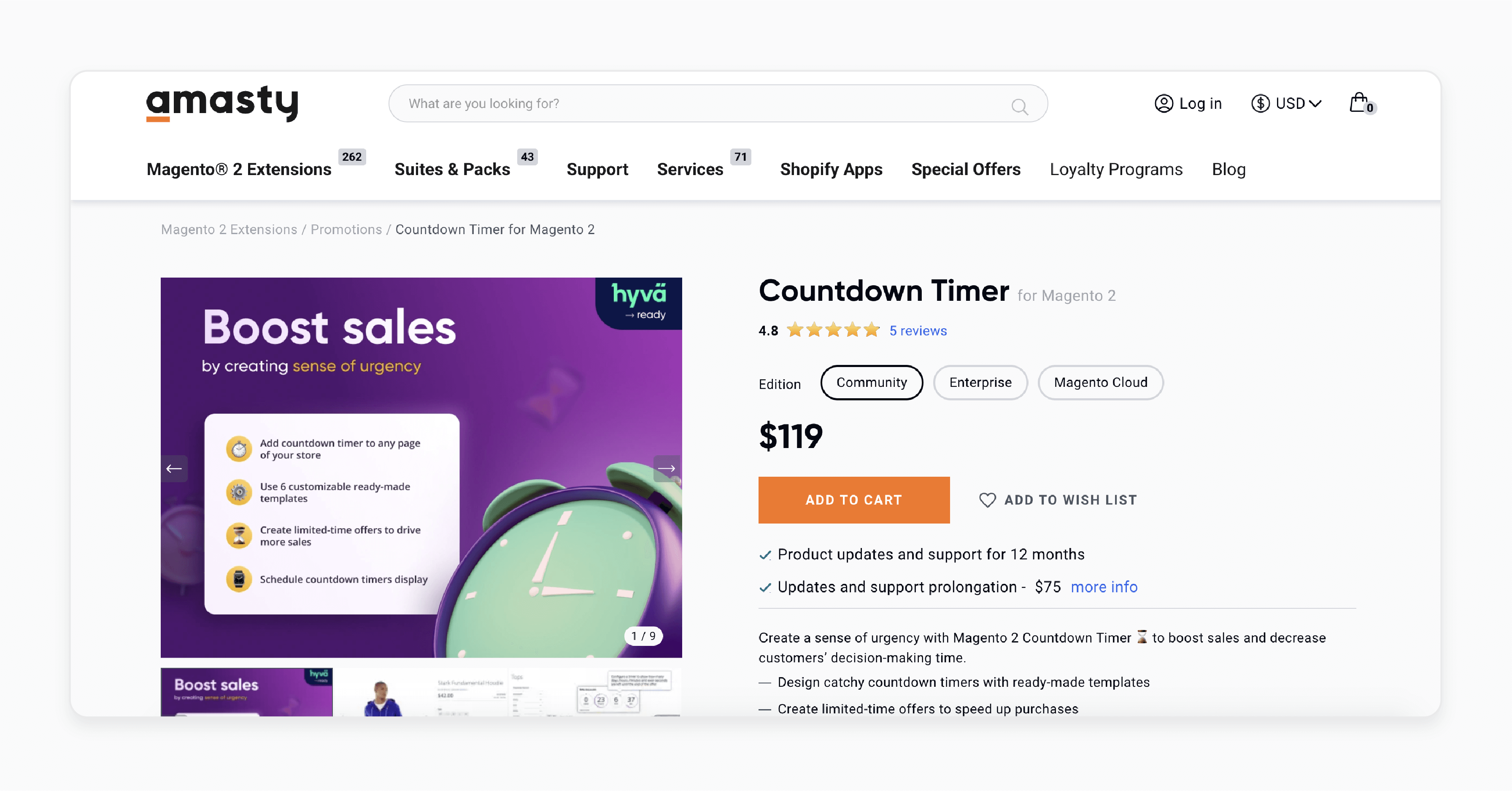 Countdown Timer for Magento 2 - Amasty