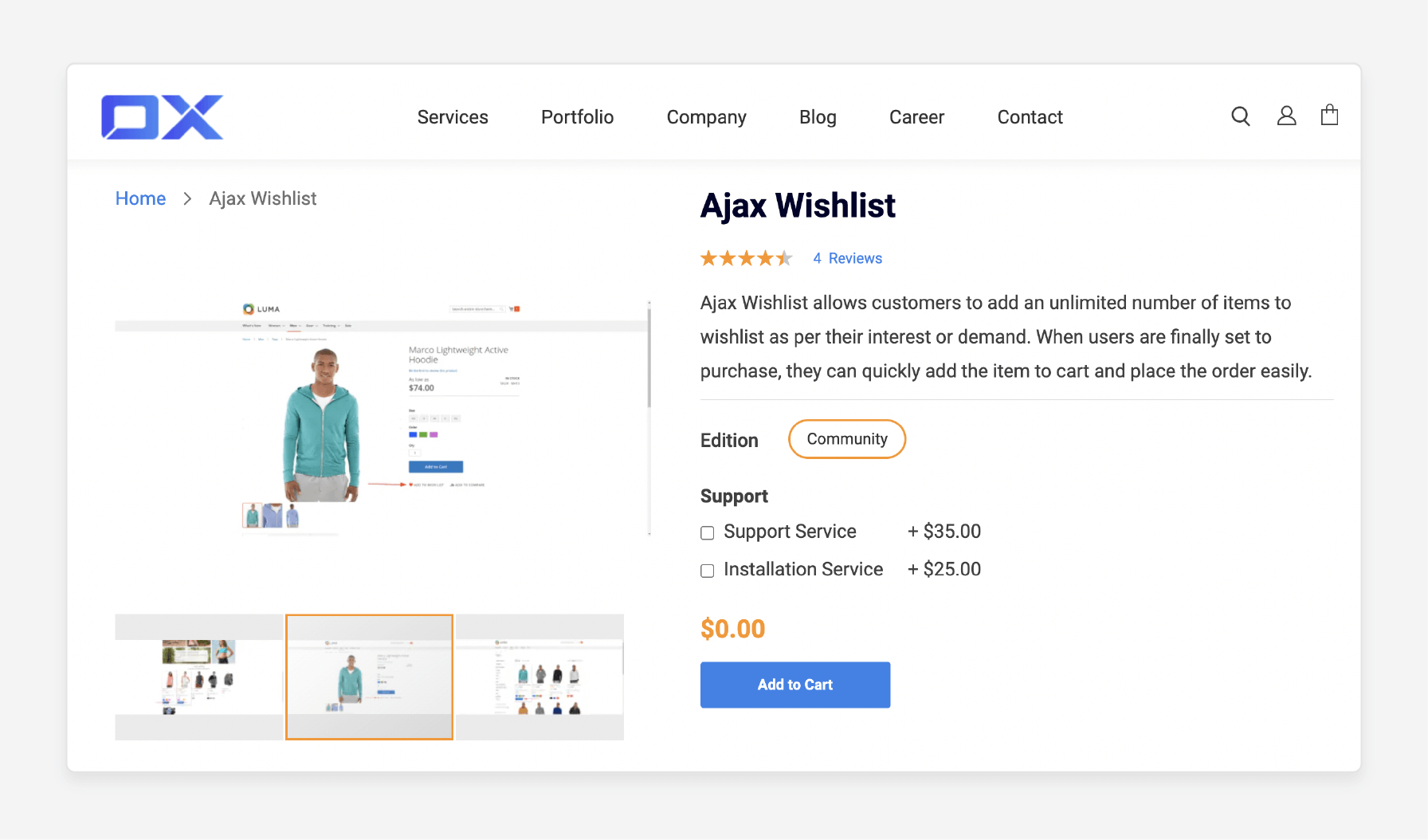 OX SoftwareS Ajax Wishlist extension for Magento 2 offering customizable wishlist options