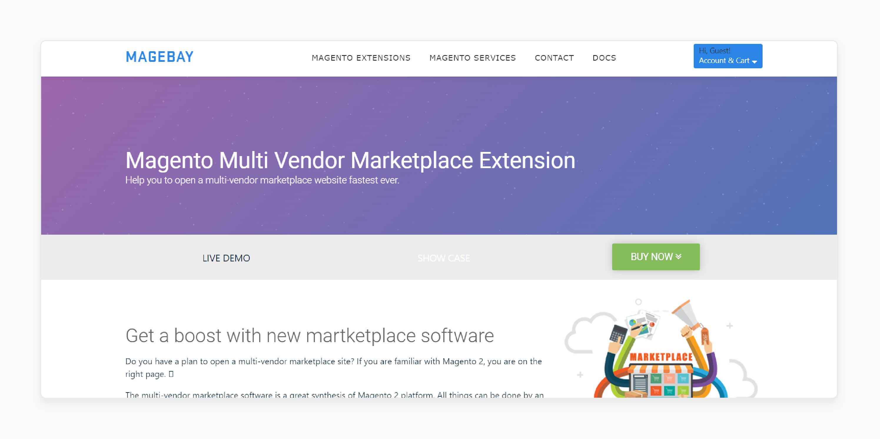 Magebay Magento Multi Vendor Marketplace Extension with customizable storefronts