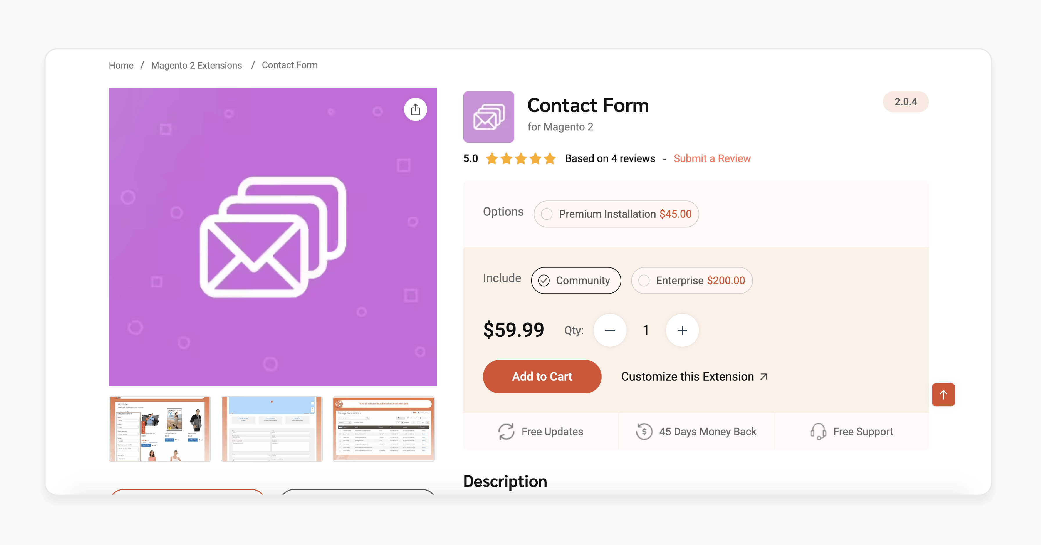 Magento 2 contact form by FMEExtensions with custom fields and spam protection