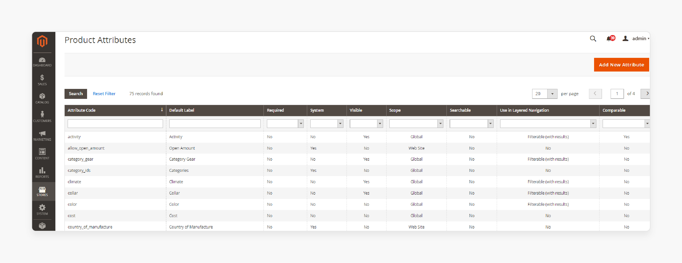 Configure Custom Filter Options