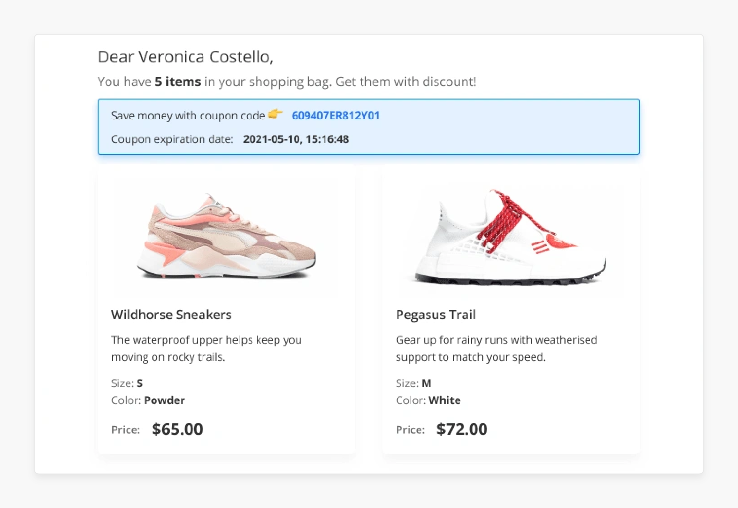 personalized content in Magento abandoned cart email to engage customers