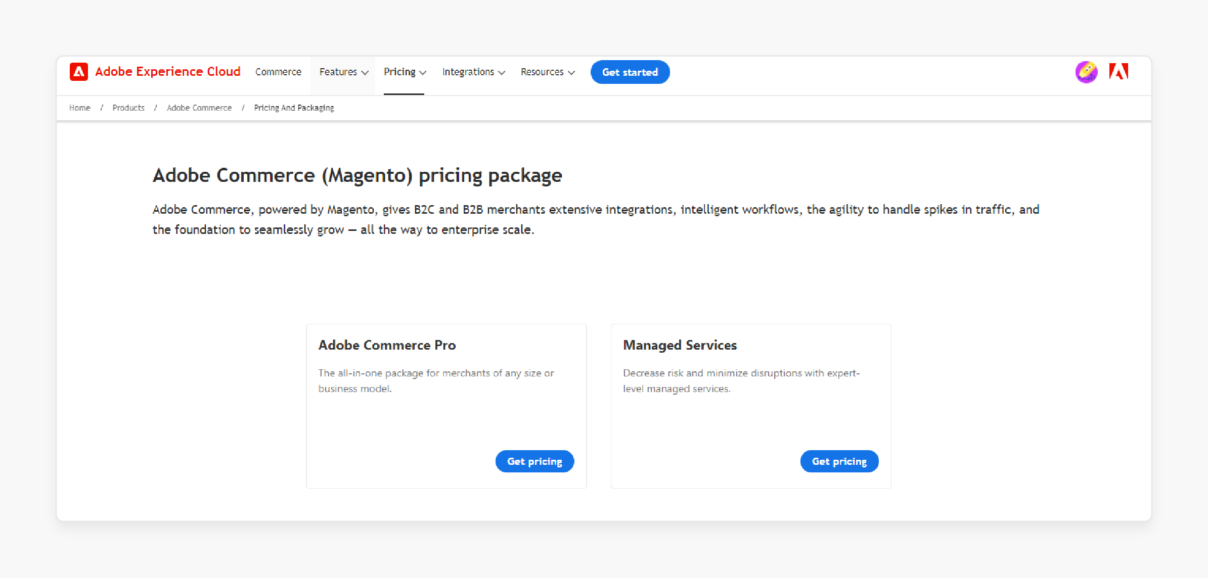 Magento ecommerce platform dashboard and management tools