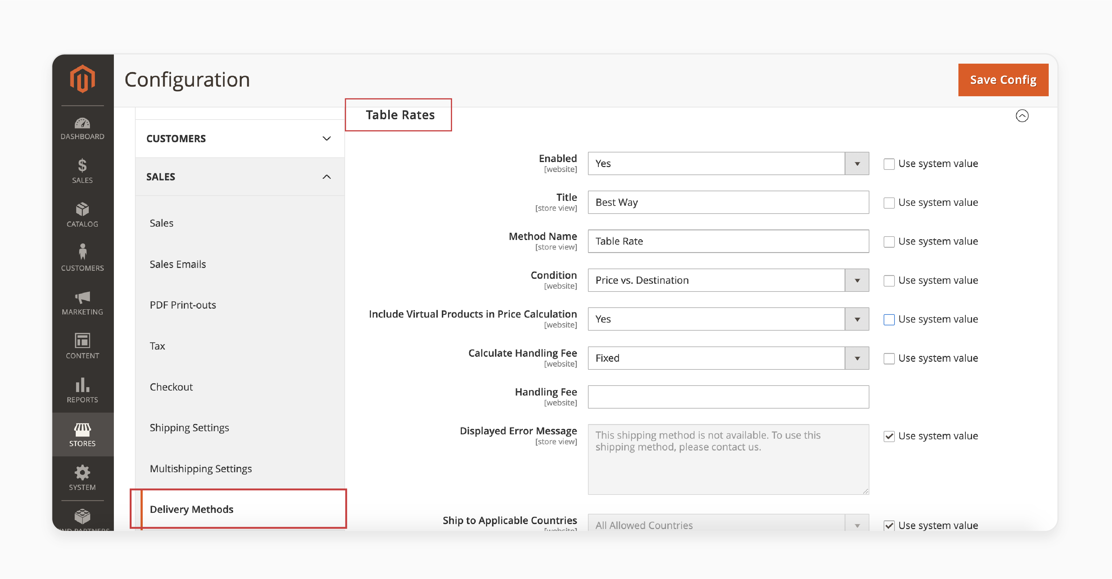 Table Rates in Magento 2 Table Rates Generators