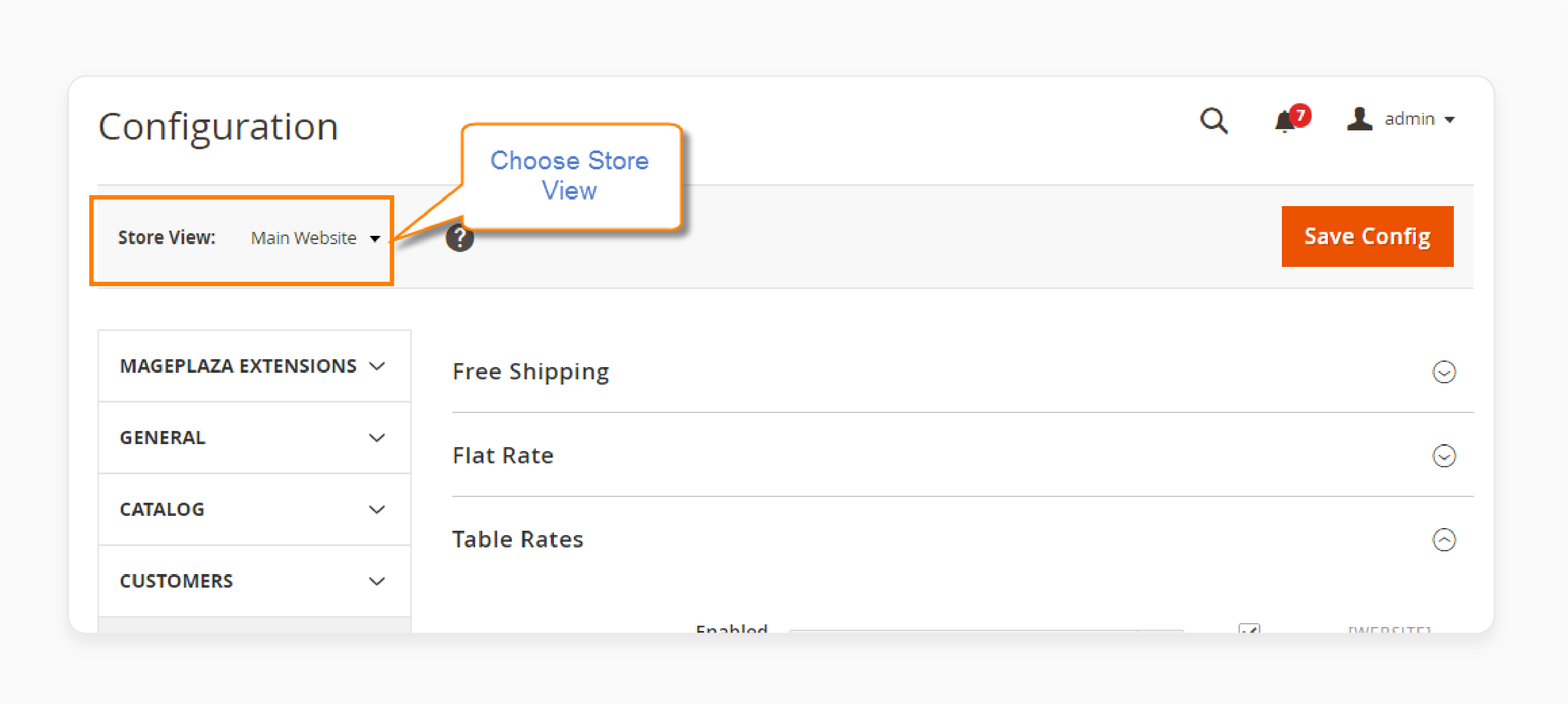 Store View in Magento 2 Table Rates Generators