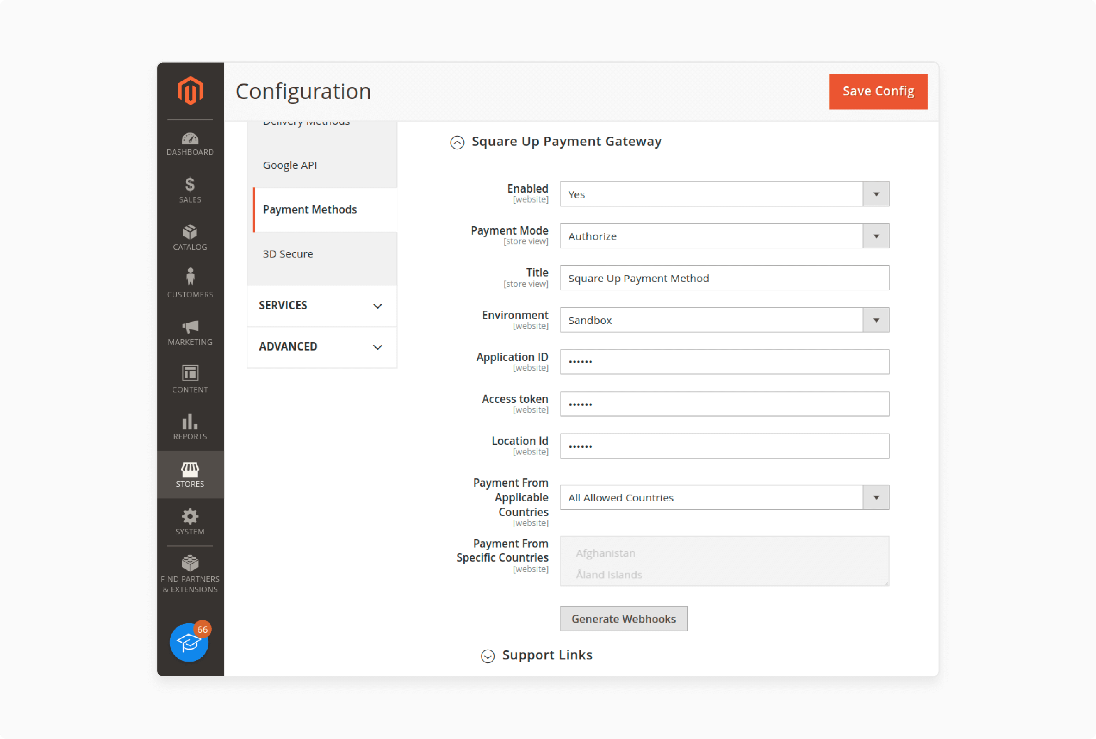 Payment Gateway in Magento 2 Square Integration