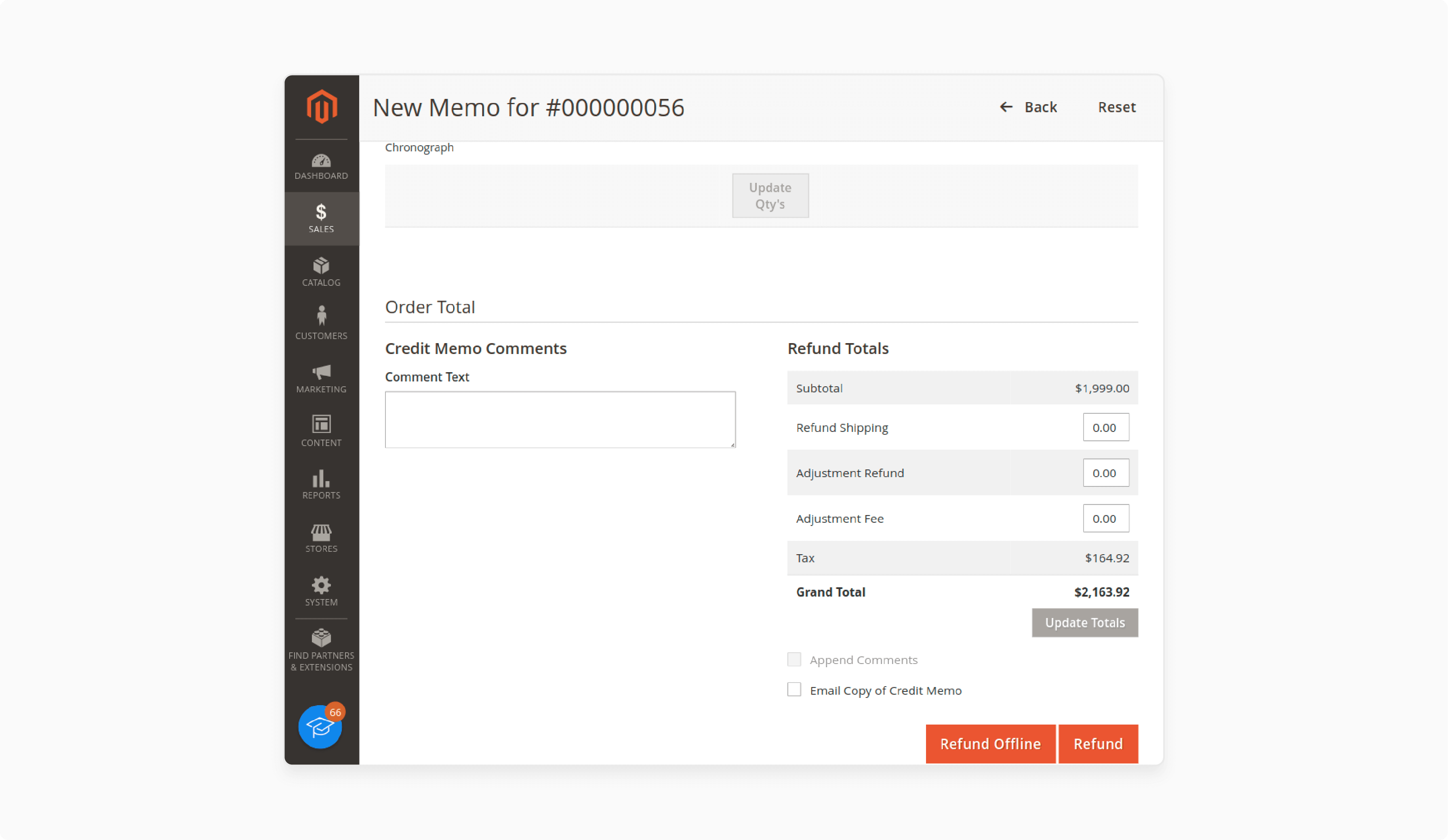 Refund Process in Magento 2 Square Integration