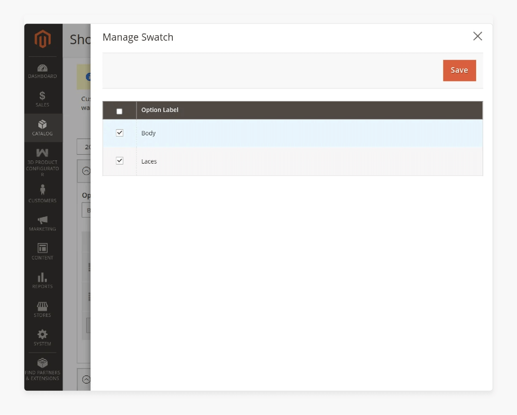 Configure Swatch Values