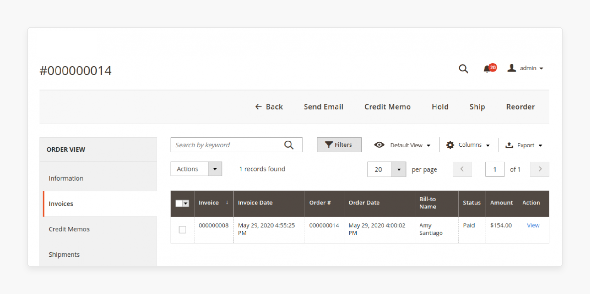 Invoice Management via Magento 2 Cybersource Secure Acceptance Extension