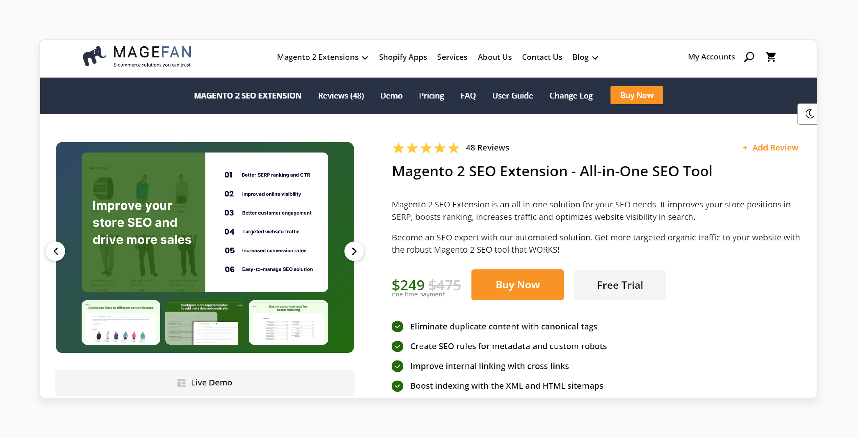 Magento 2 SEO Extension - Magefan