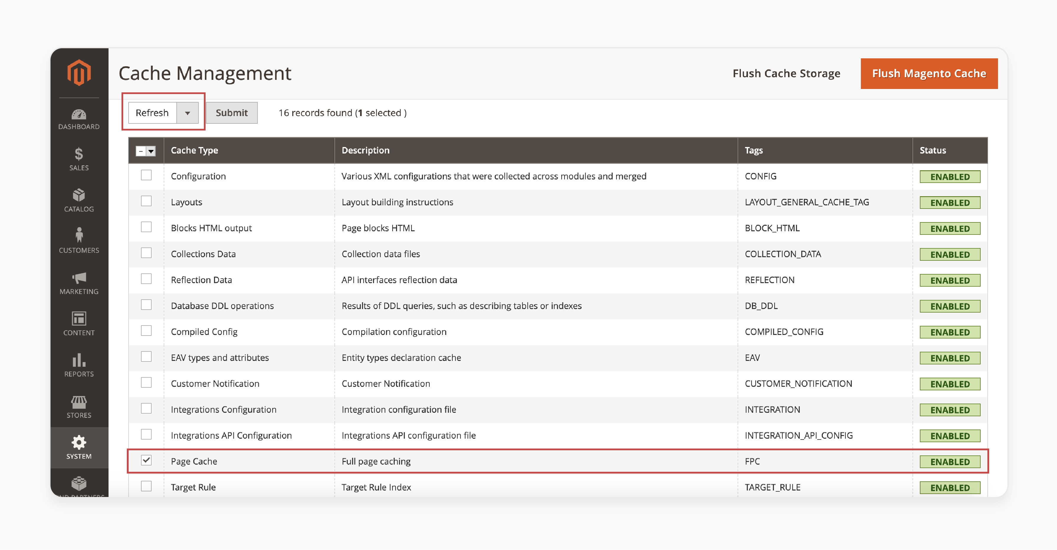 full page cache reindexing options in Magento 2 for better catalog search performance