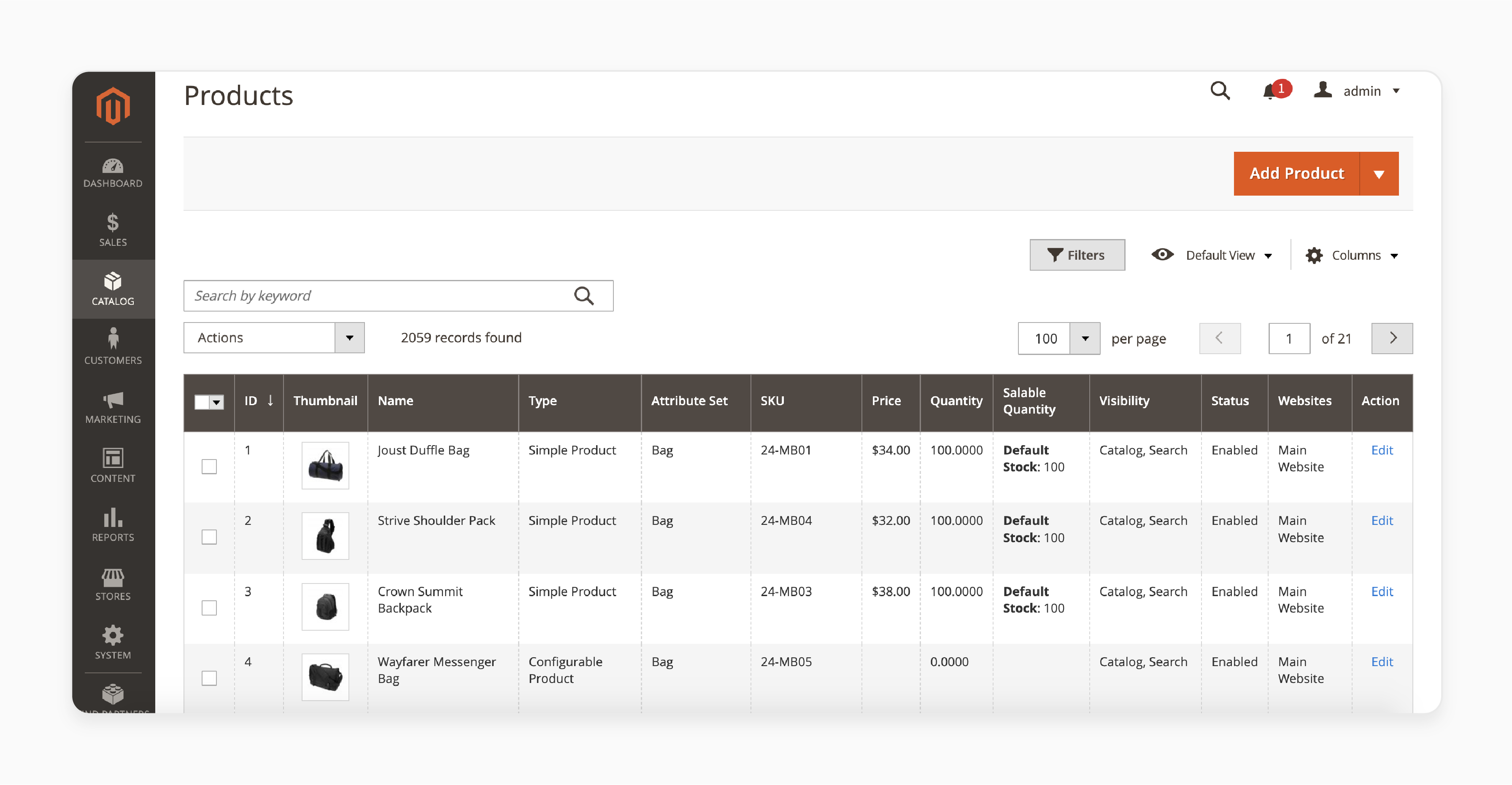 Magento 2 settings for configuring catalog search terms to optimize product search functionality