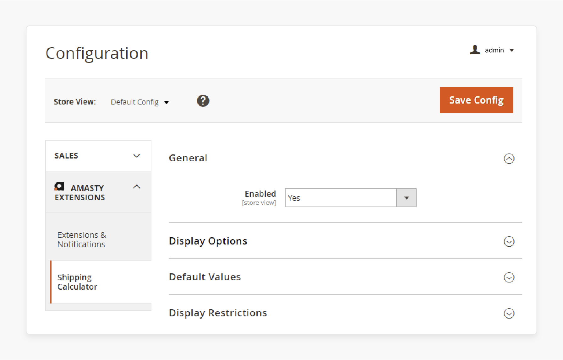 Enable Shipping Calculator