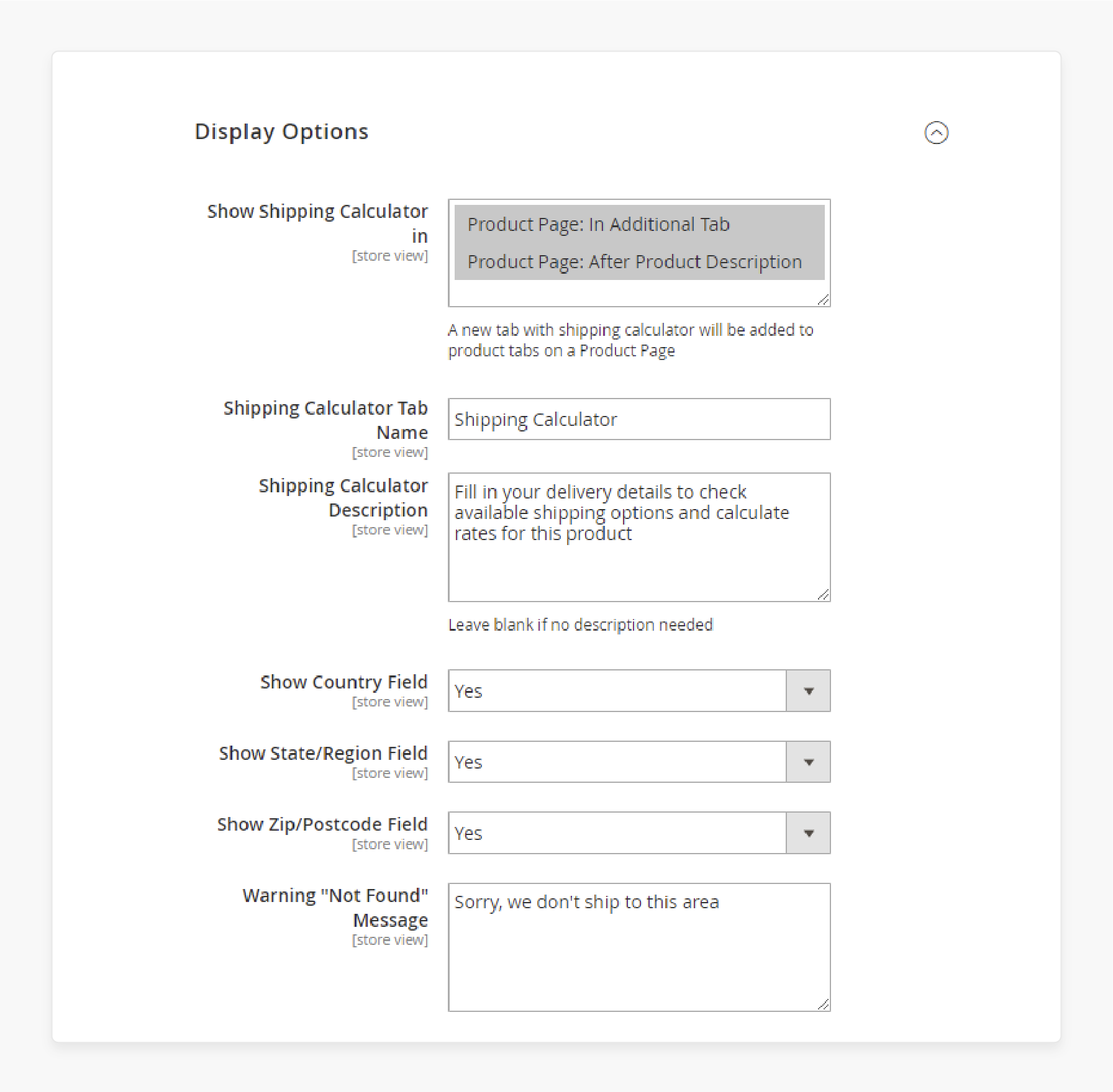 Configure Display Options