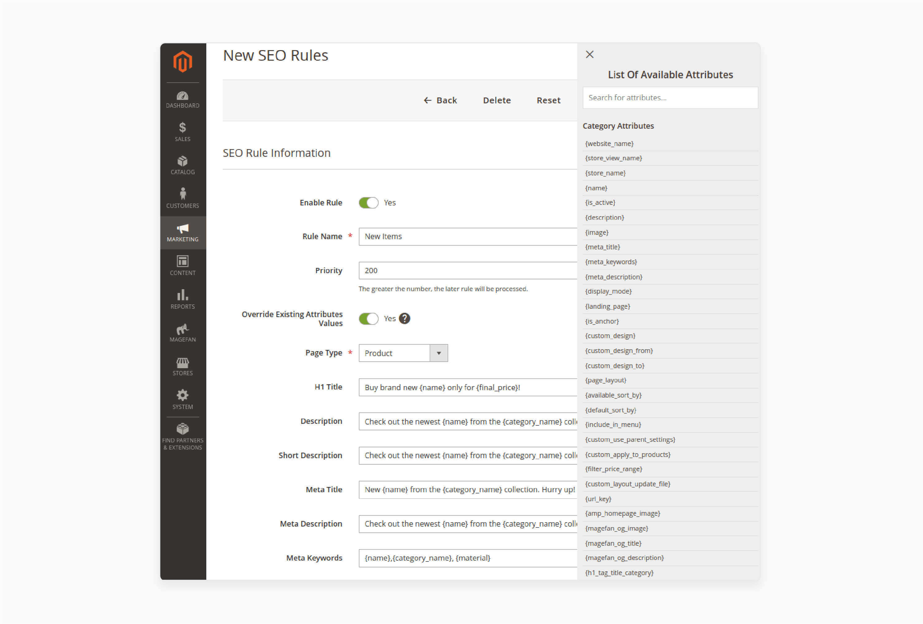 Adjusting meta robots and URLs