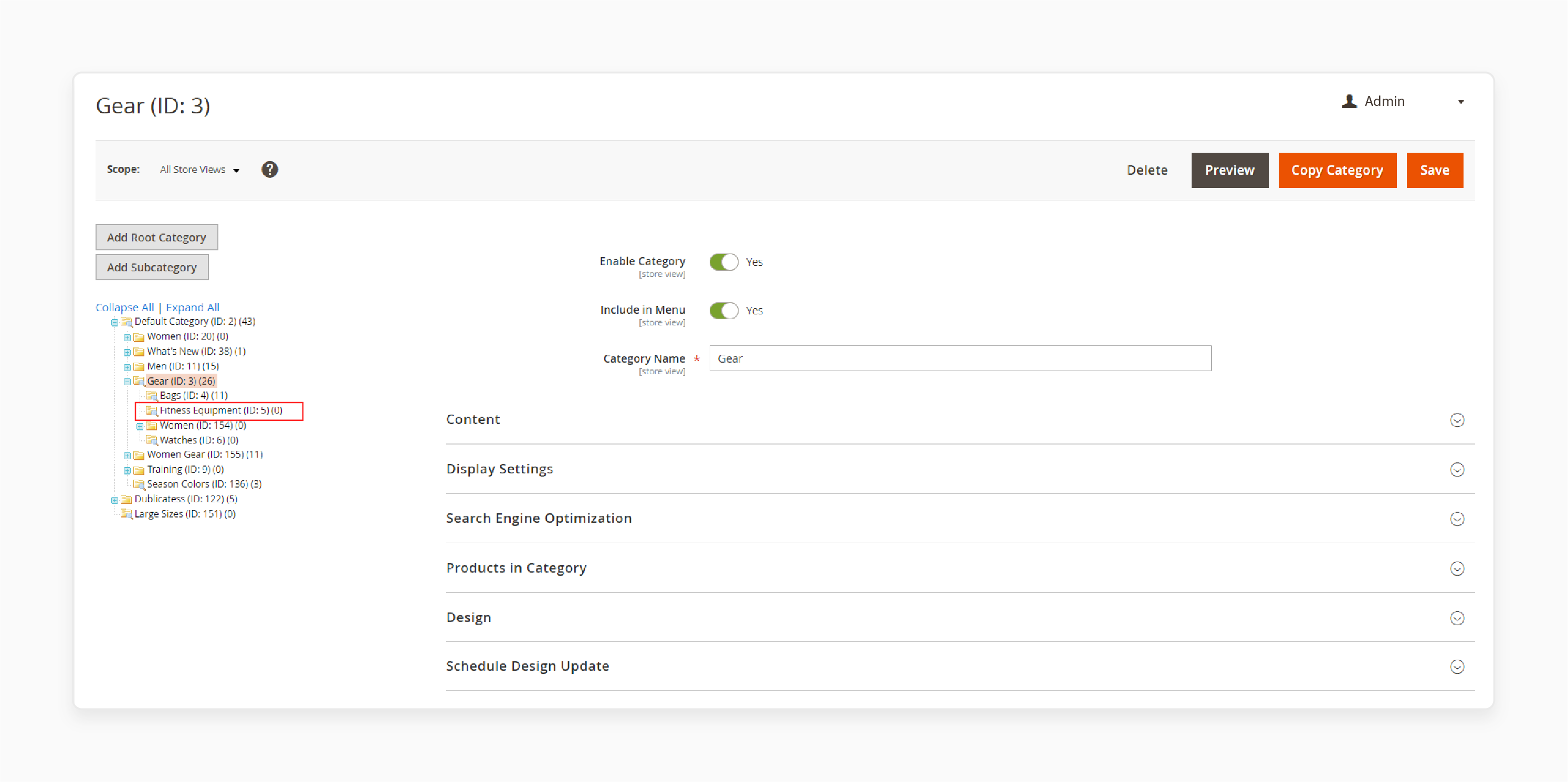 Finalizing the Category Duplication Settings in Magento 2