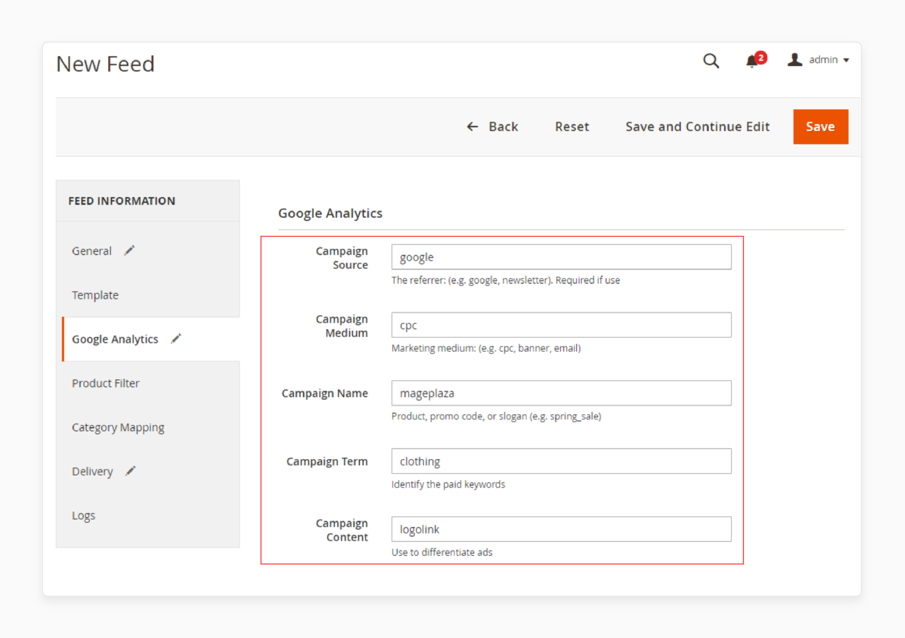 Google Analytics in Google Merchant Center