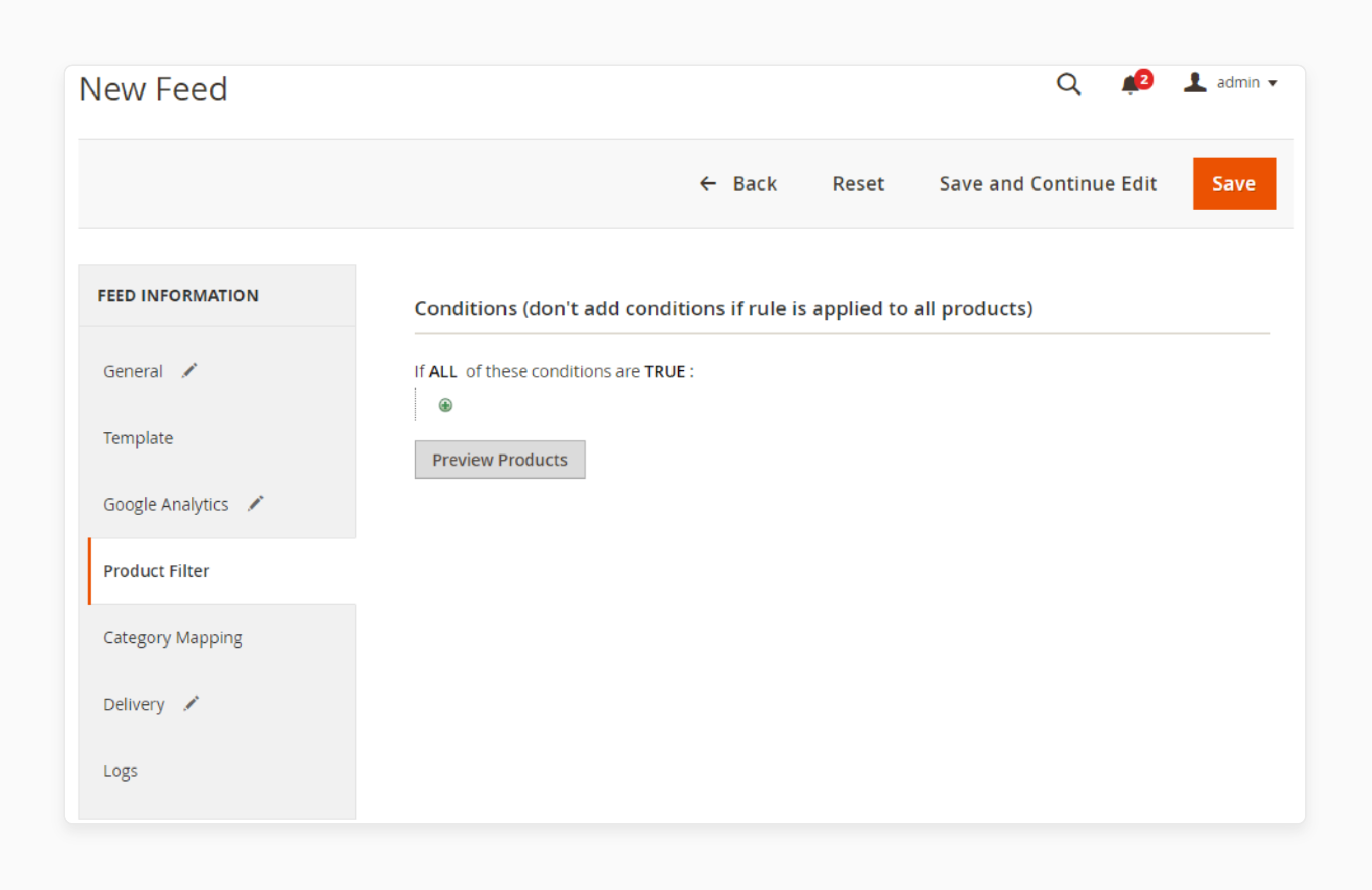 Product Export Conditions in Google Merchant Center