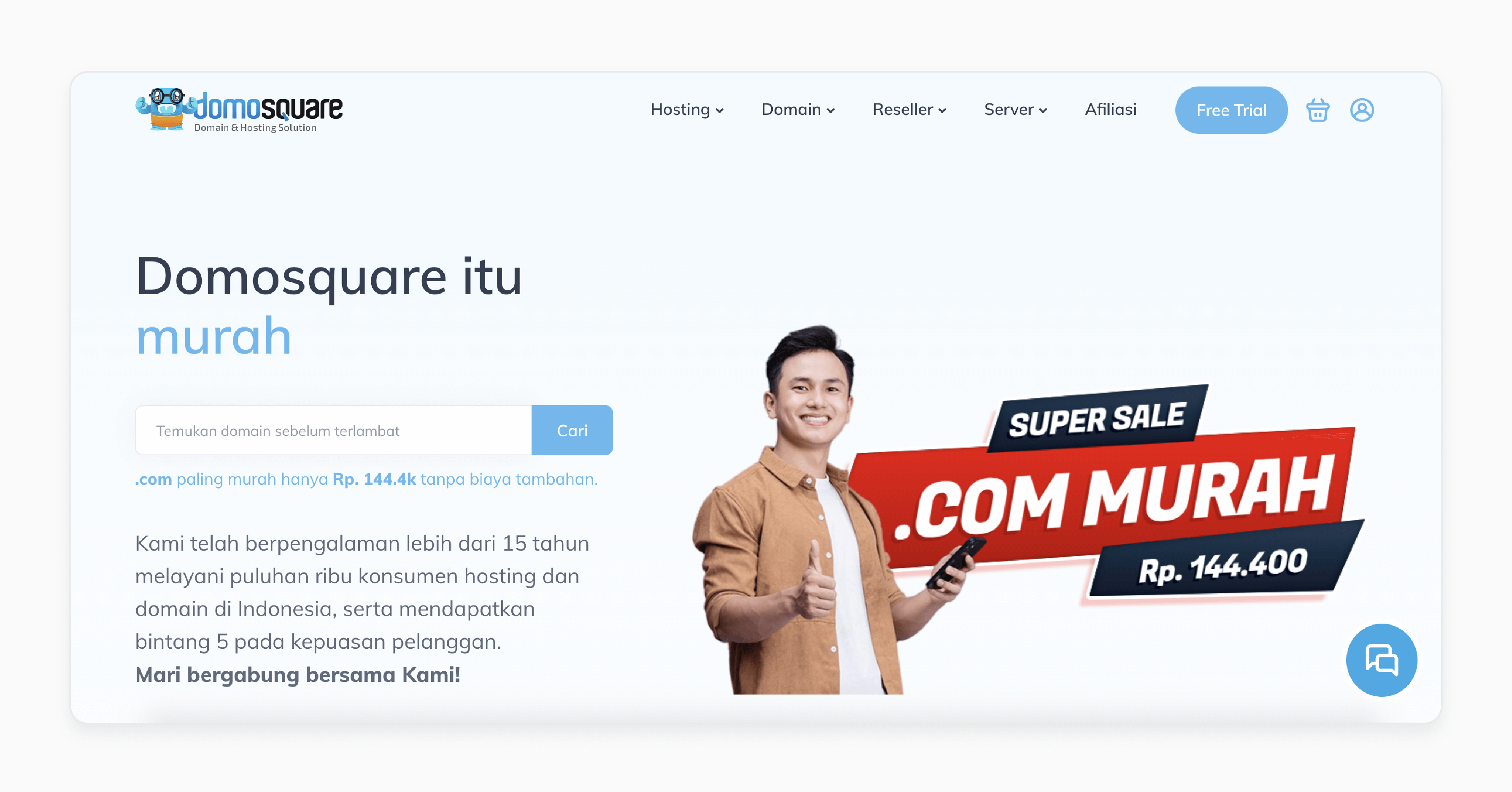 Domosquare hosting for businesses in Indonesia