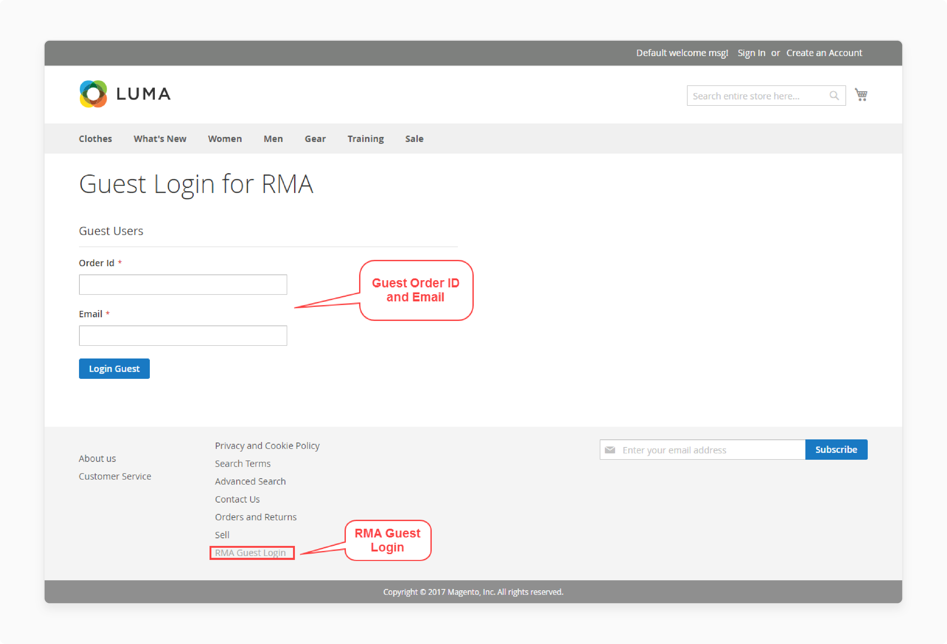 Use Cases: Return requests for guests