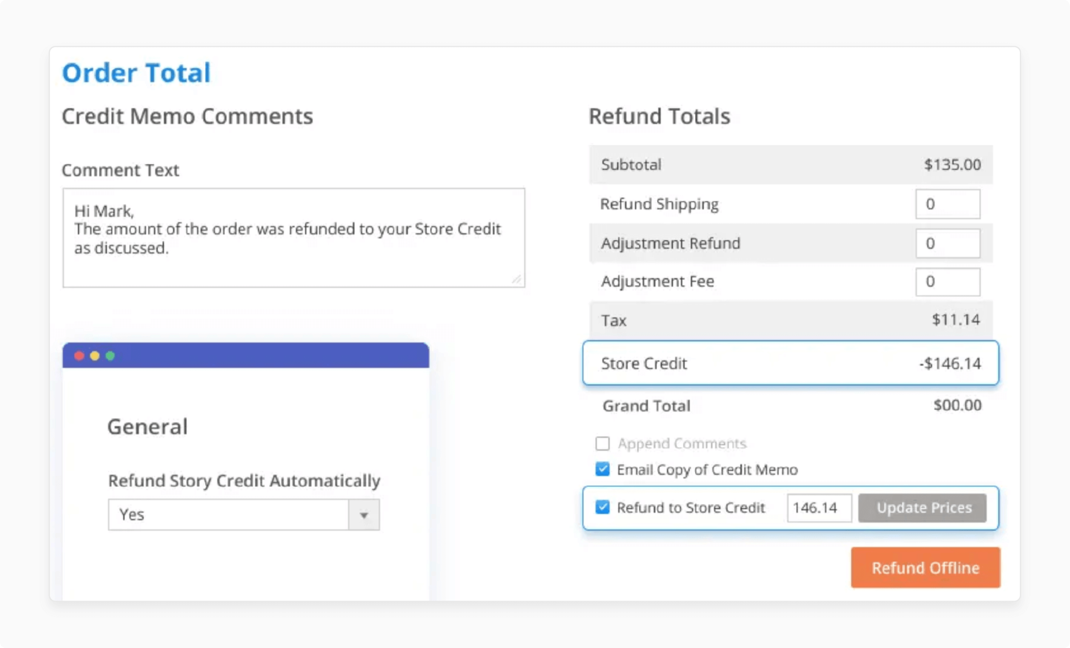 Use Cases: Refund in money or store credit