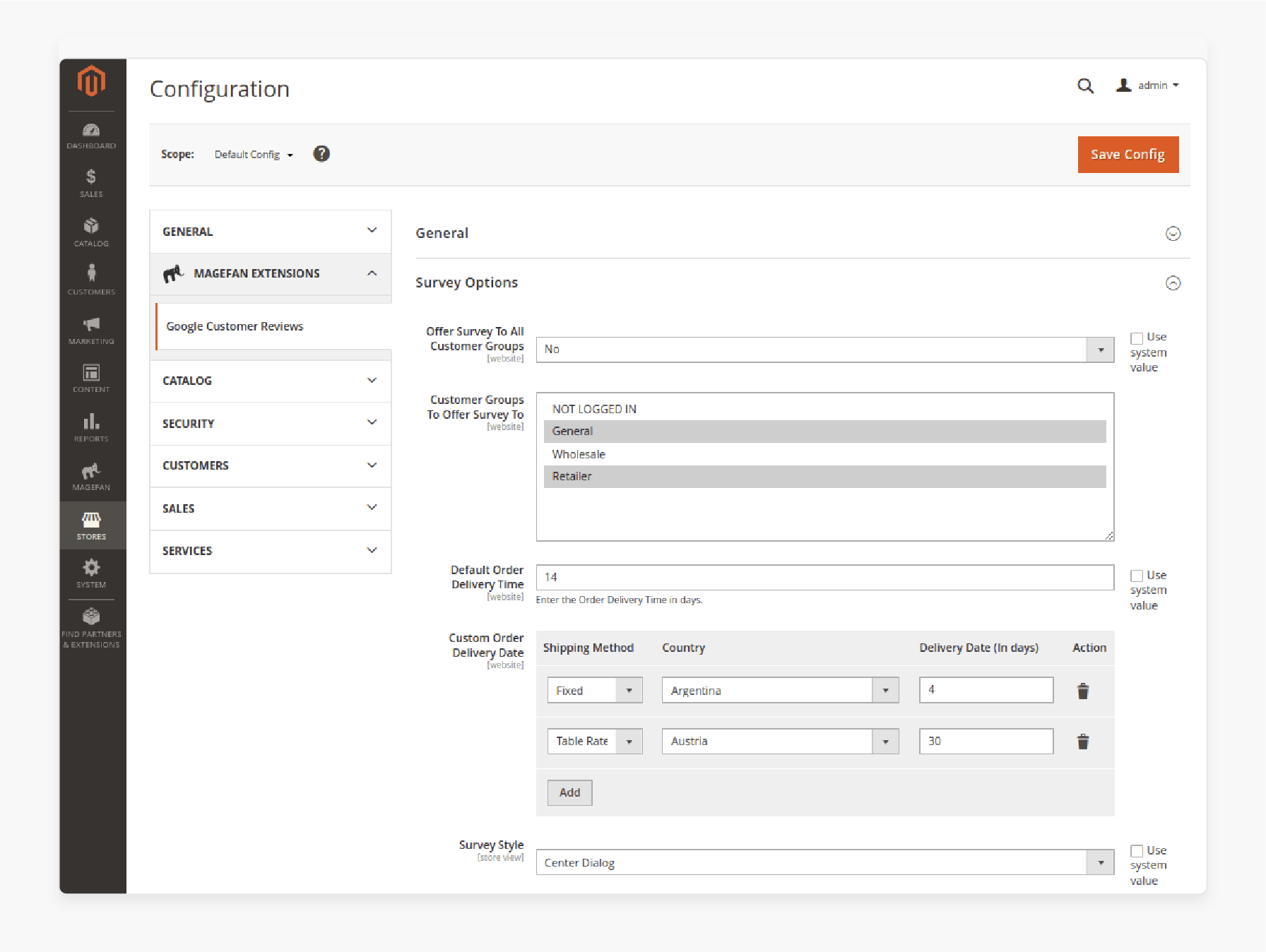 Configure Google Reviews Survey for Magento 2 Google Customer Reviews Extension Setup