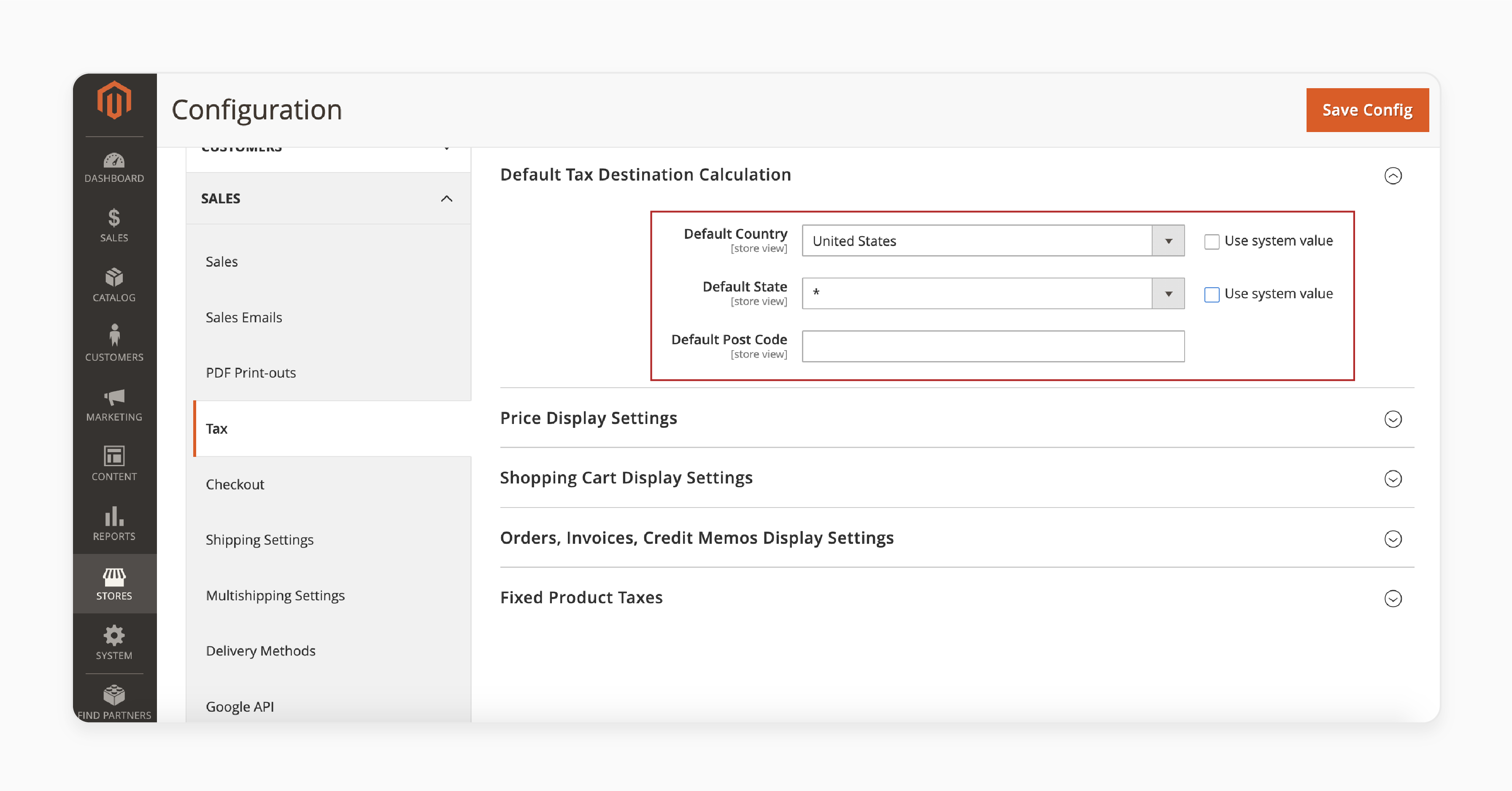 Review Deafult Tax Destination Calcluation to Solve Magento Tax Not Working Issue