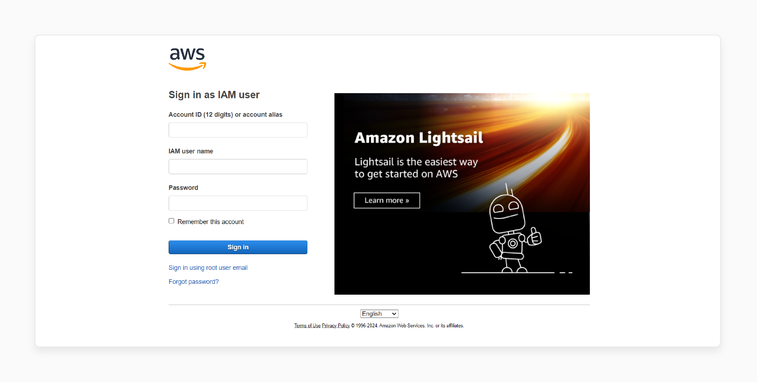 AWS Account for Amazon Hosting Ecommerce