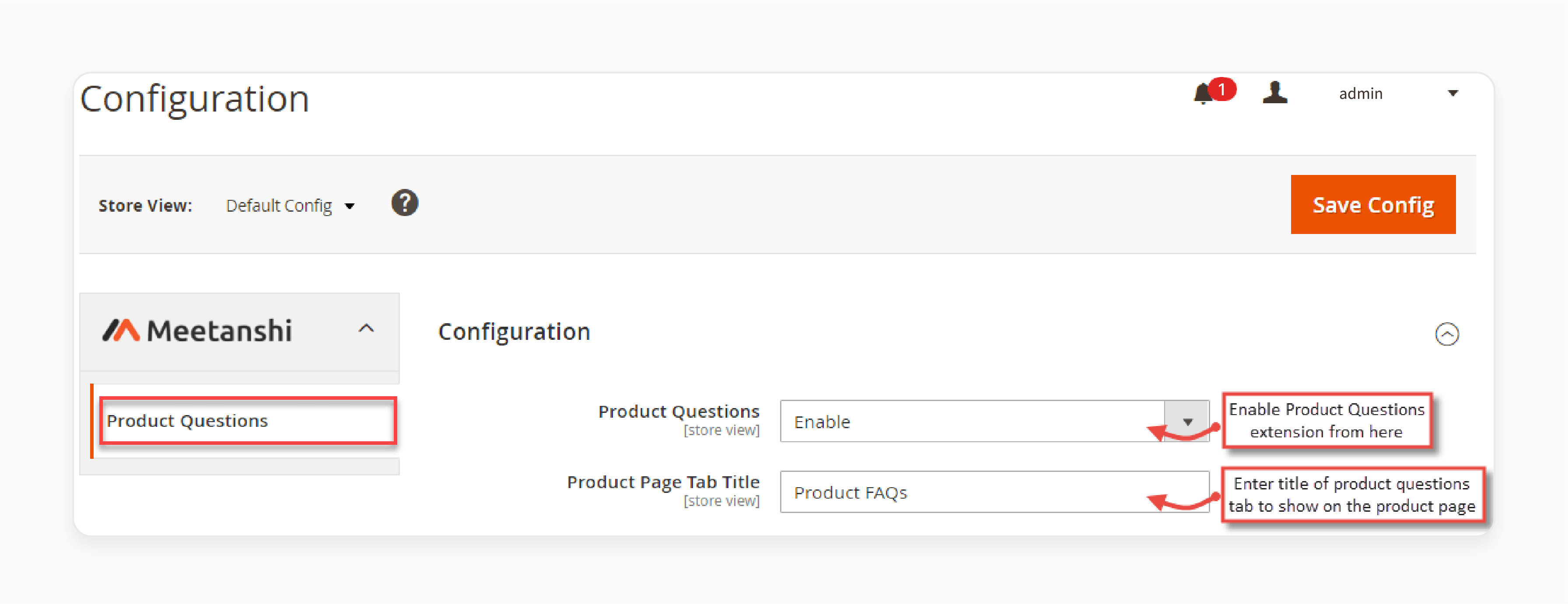 Enable the Magento 2 Product questions extension