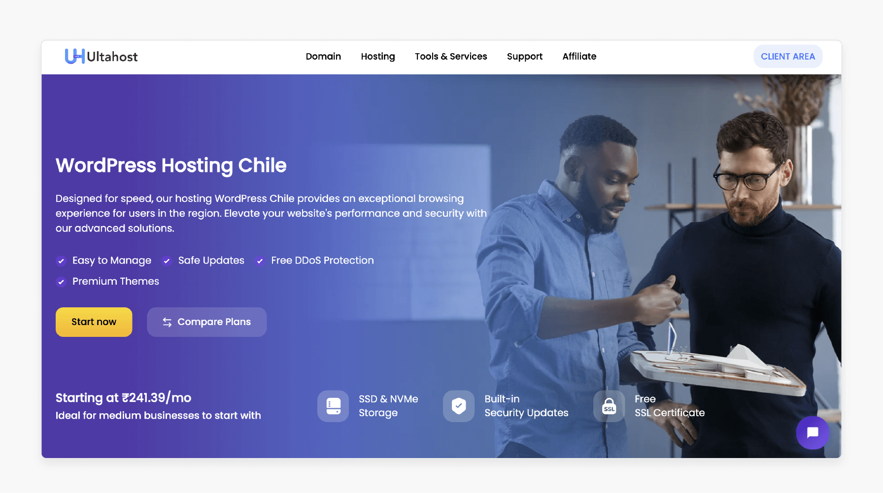 UltaHost providing cloud and VPS hosting for Chile e-commerce businesses