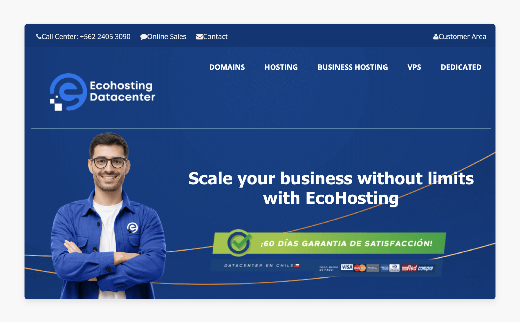 Ecohosting Data Center offering sustainable hosting solutions in Chile