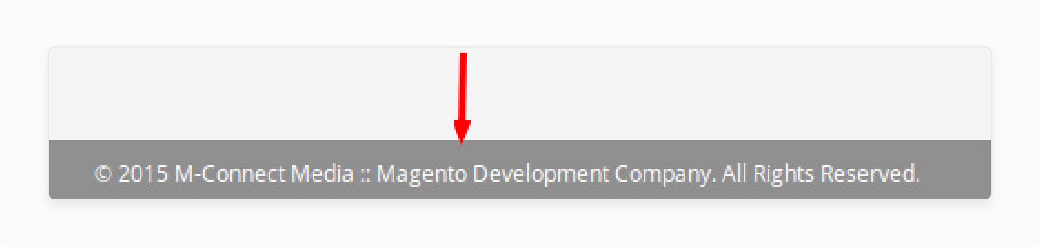 modifying the magento 2 footer copyright text