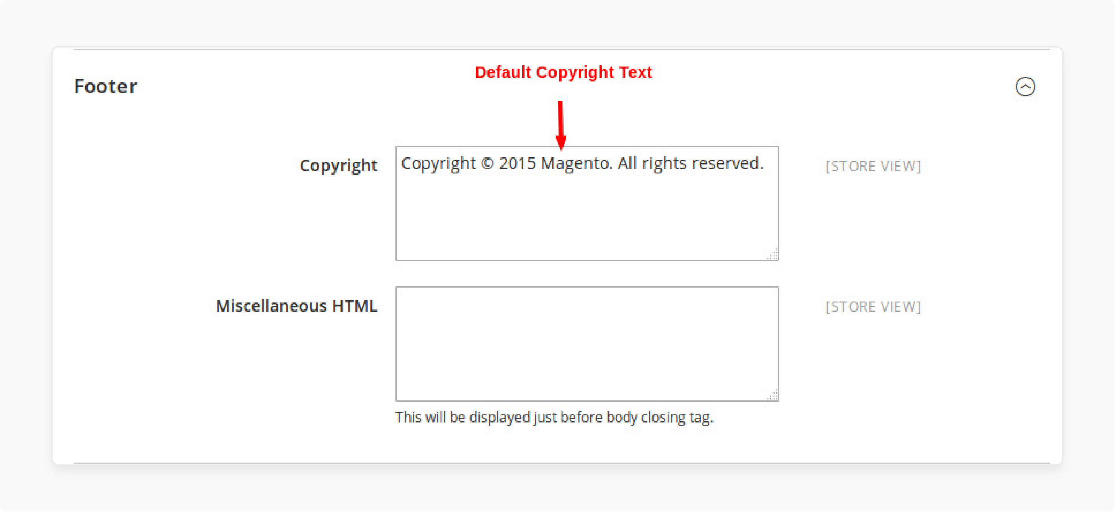 process of changing magento 2 copyright footer