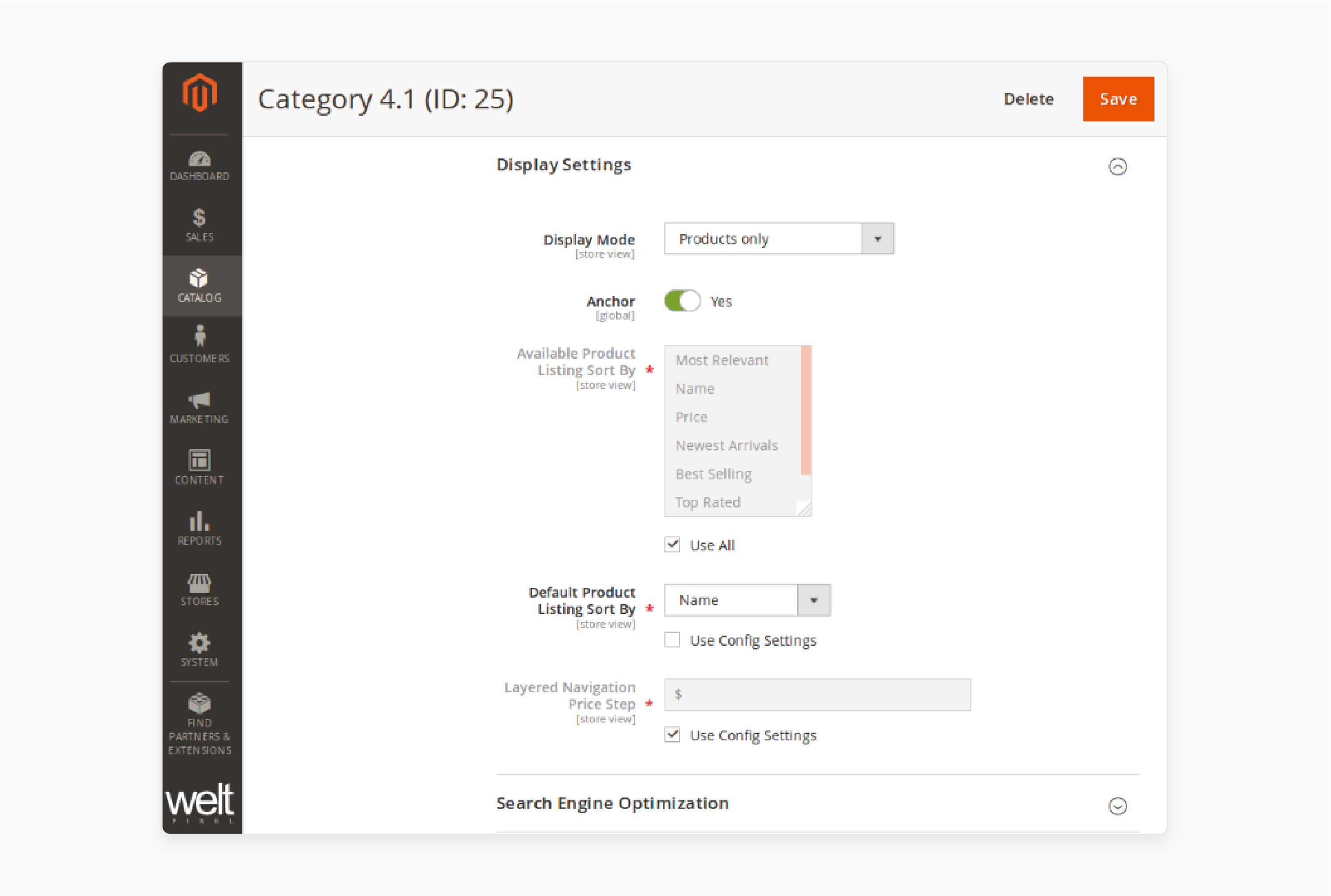 Configuring the display settings in Magento 2 sort by newest extension