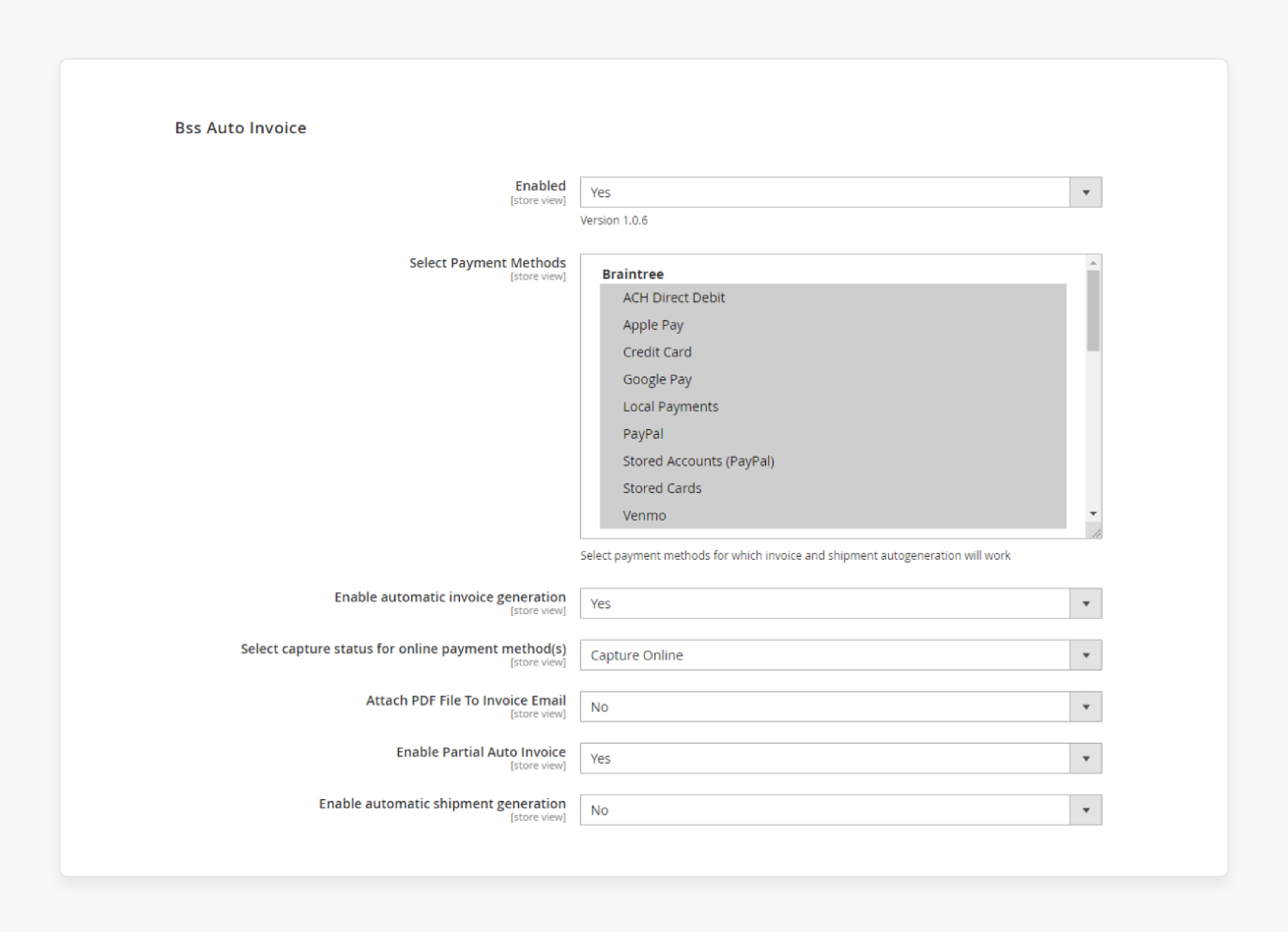 Payment Methods in Magento 2 Auto Invoice